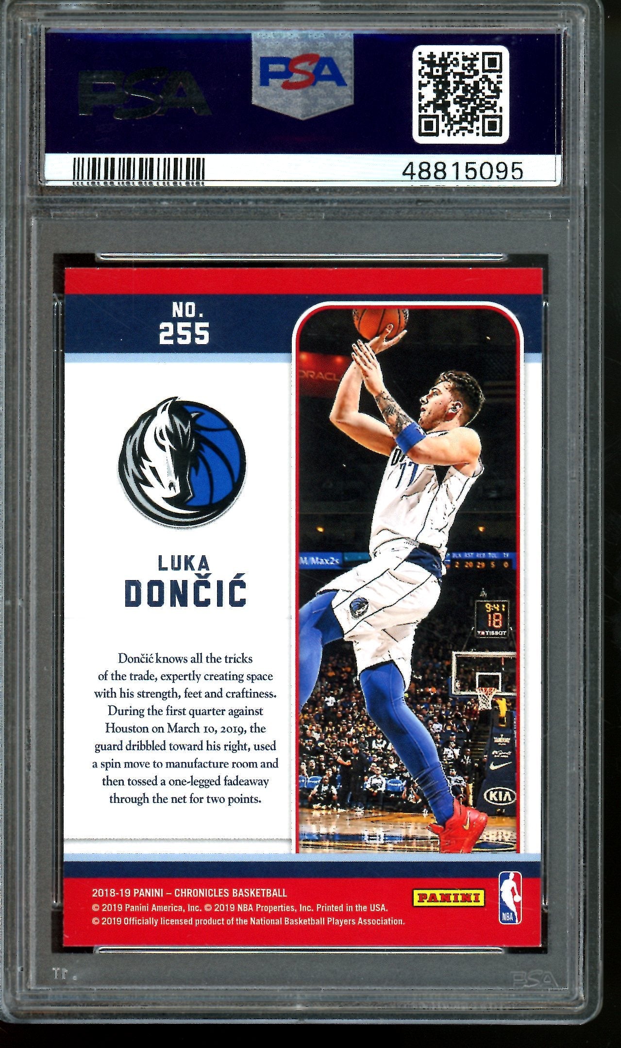 2018 Panini Chronicles Luka Doncic Refractor Rookie PSA 8 Mavericks / Lakers