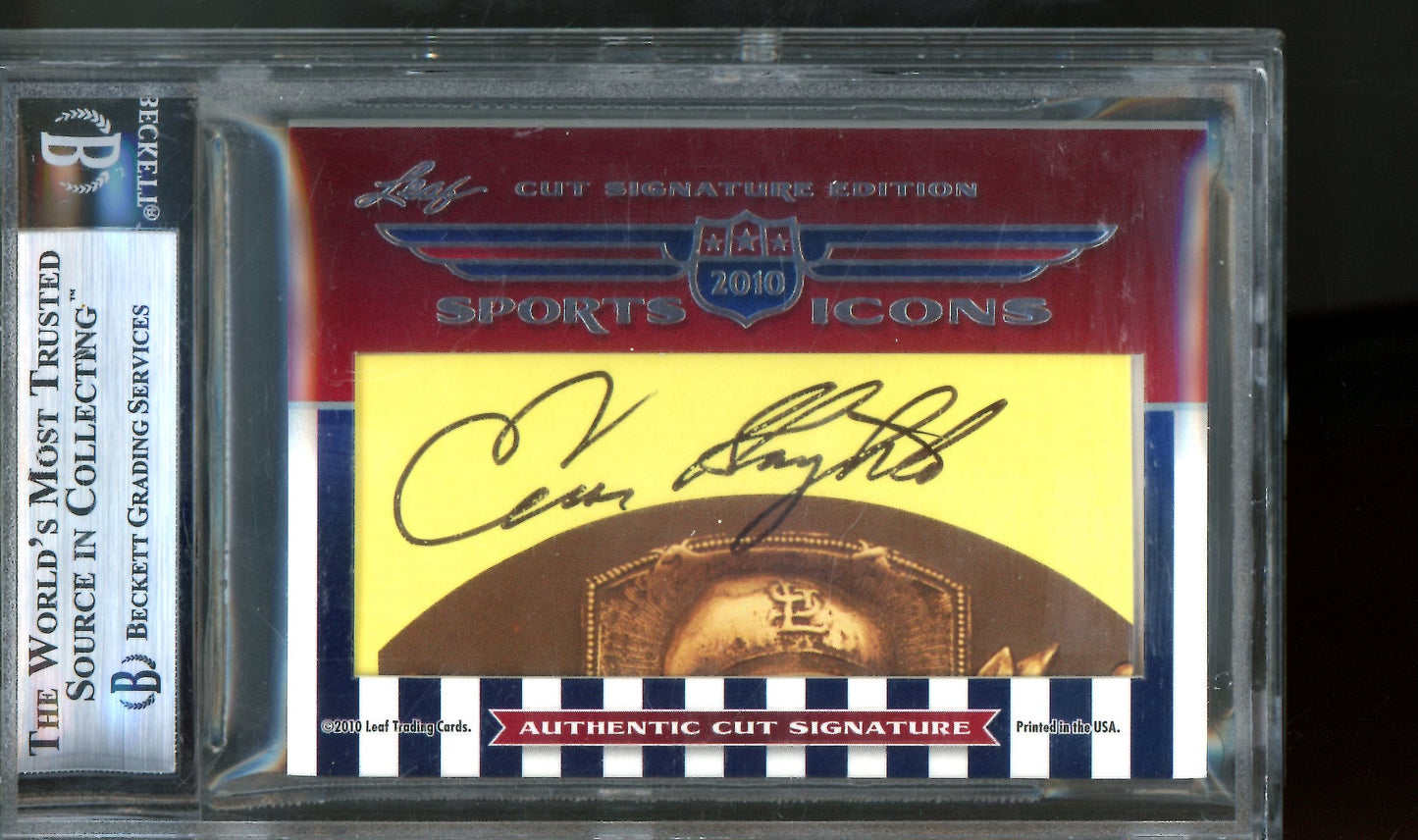 2010 Leaf Sports Icons Johnny Mize / Enos Slaughter Dual Autograph BGS Authentic 3/9