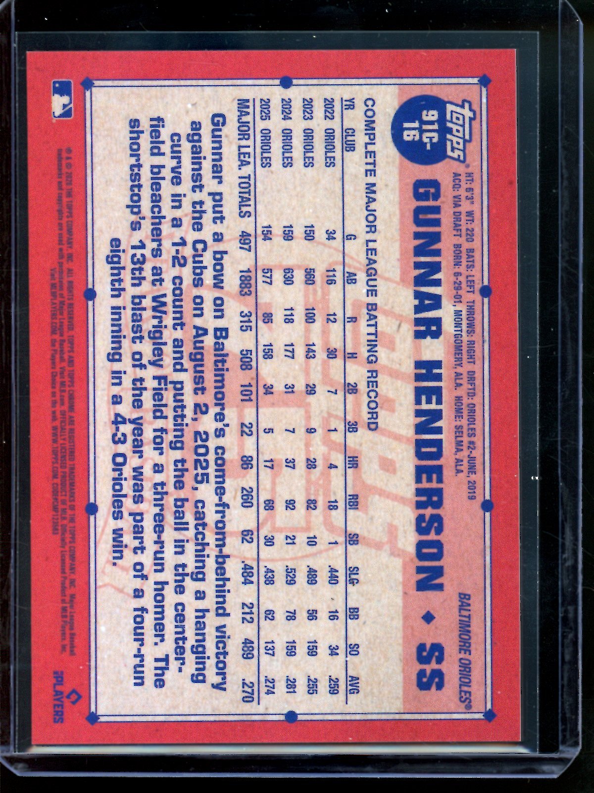 2026 Topps Chrome Gunnar Henderson Mojo Gold /50 Orioles - Trading Card Market