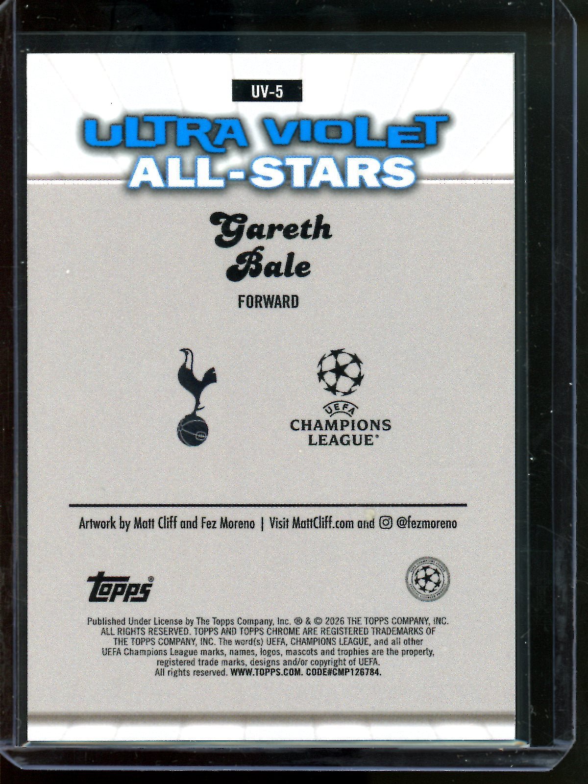 2026 Topps Chrome Gareth Bale Ultra Violet SP Tottenham - Trading Card Market