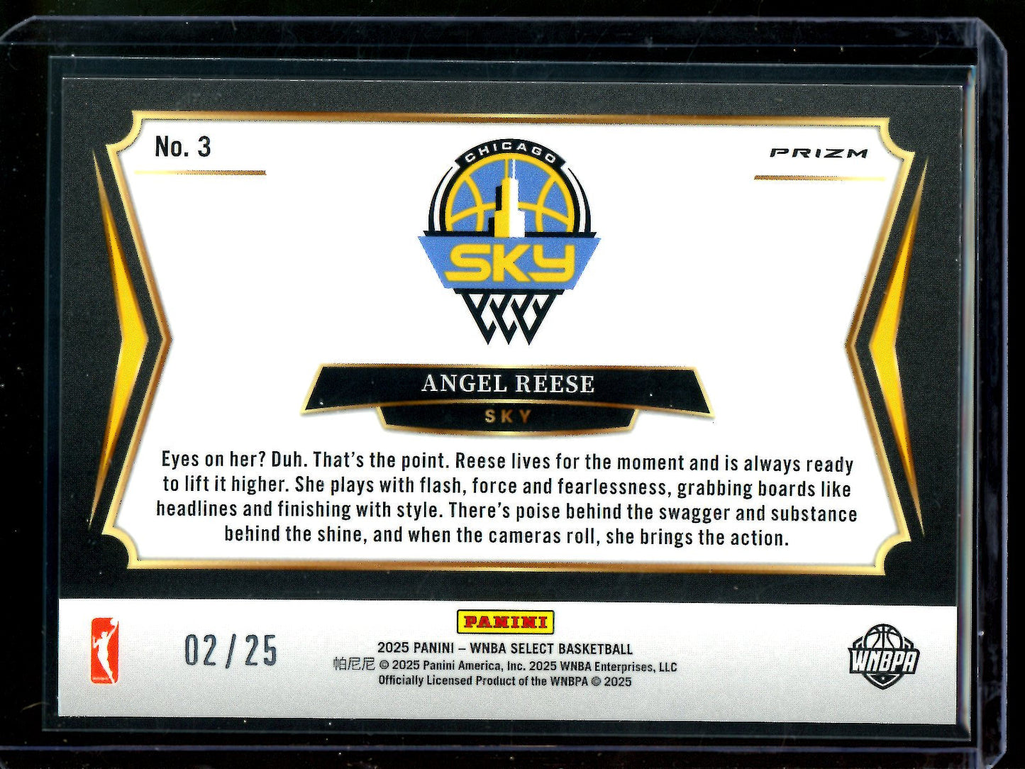 2025 Panini Select Angel Reese All-Stars Tie Dye /25 Sky