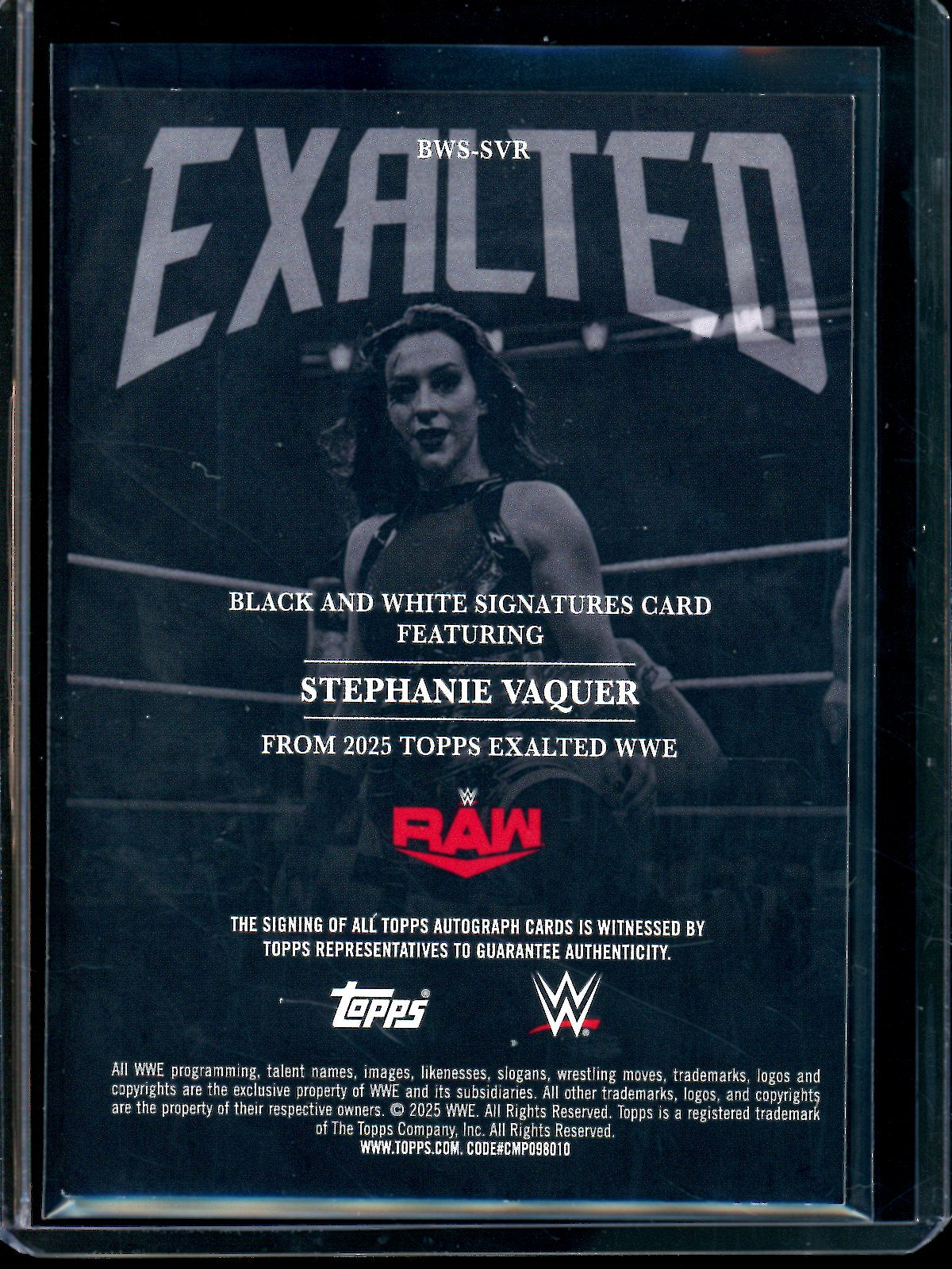 2025 Panini Exalted Stephanie Vaquer Autograph #BWS-SVR