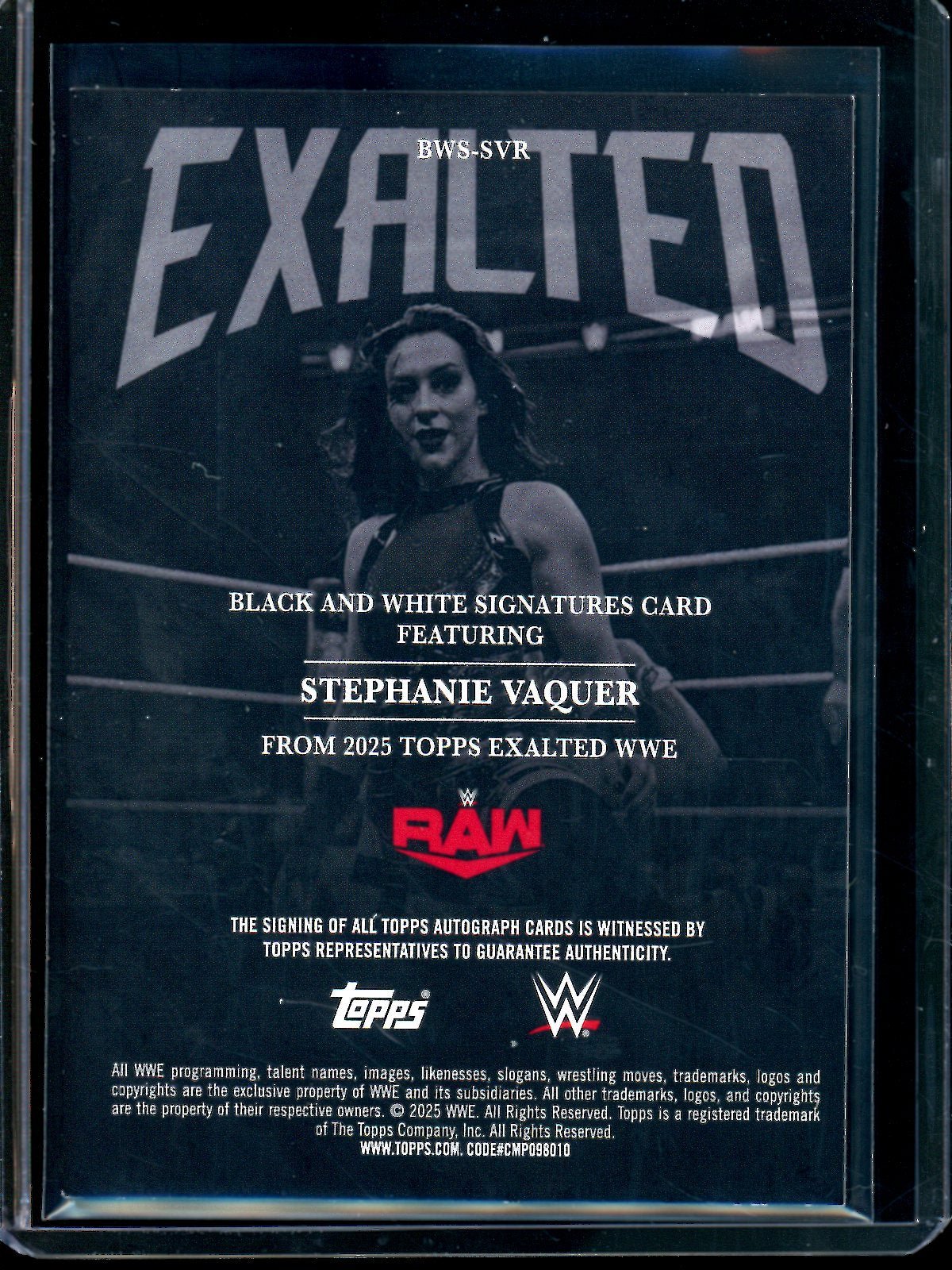 2025 Panini Exalted Stephanie Vaquer Autograph BWS-SVR - Trading Card Market