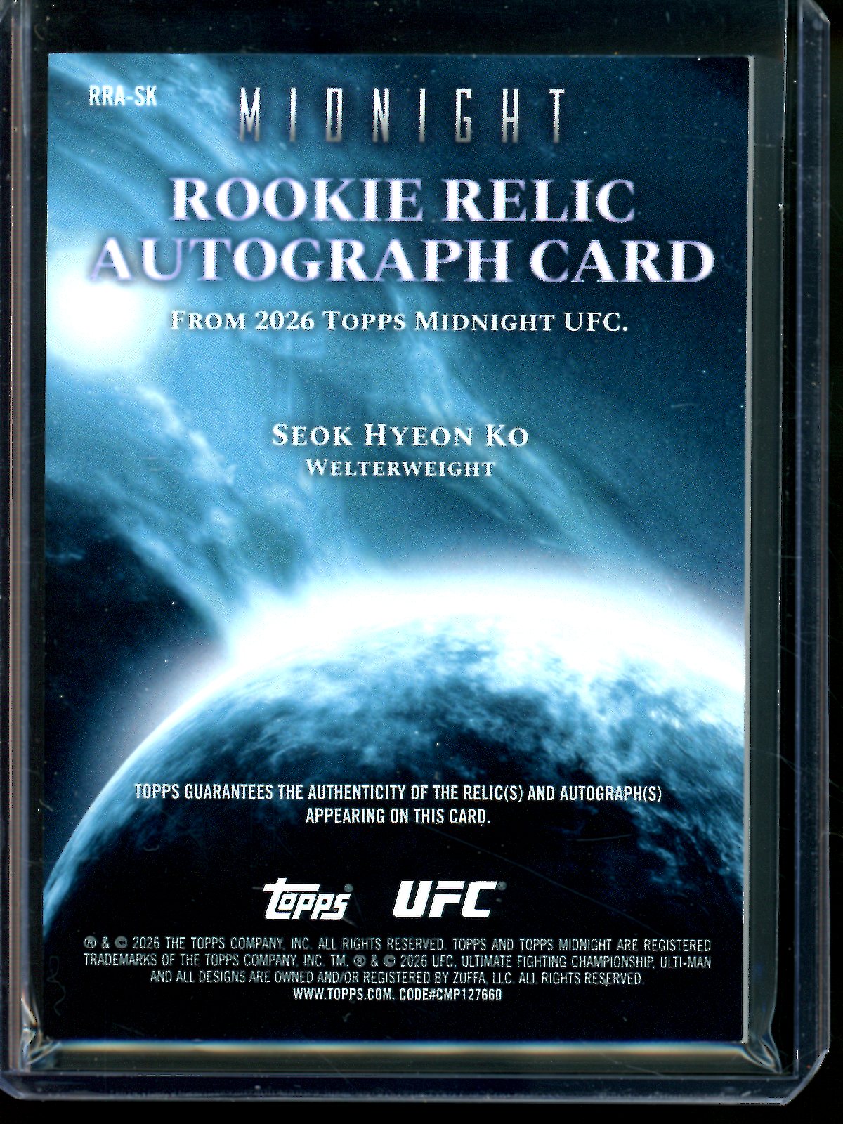 2026 Topps Midnight Seok Hyeon Ko Rookie Relic Autograph /75