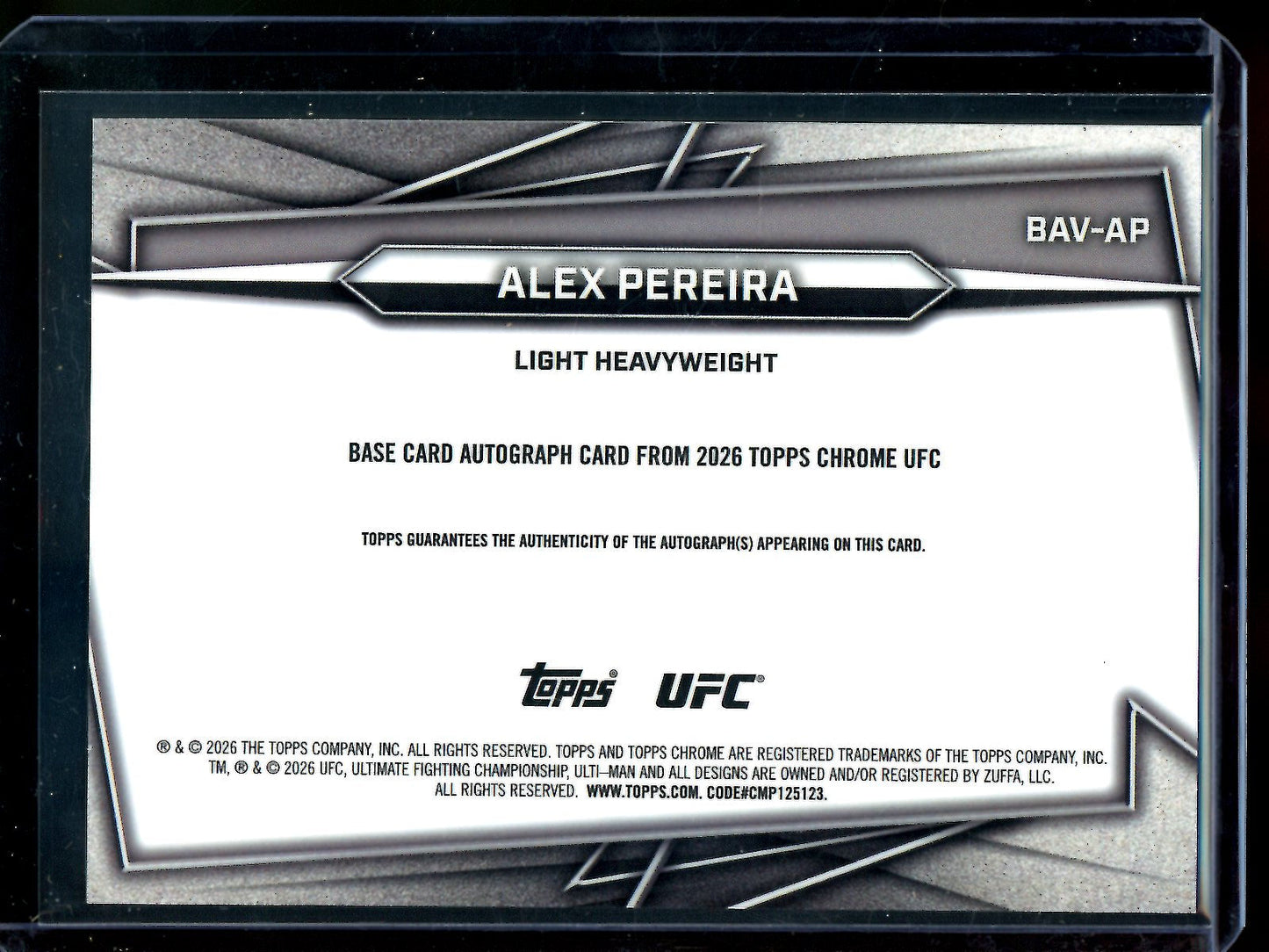2026 Topps Chrome Alex Pereira Geometric Autograph