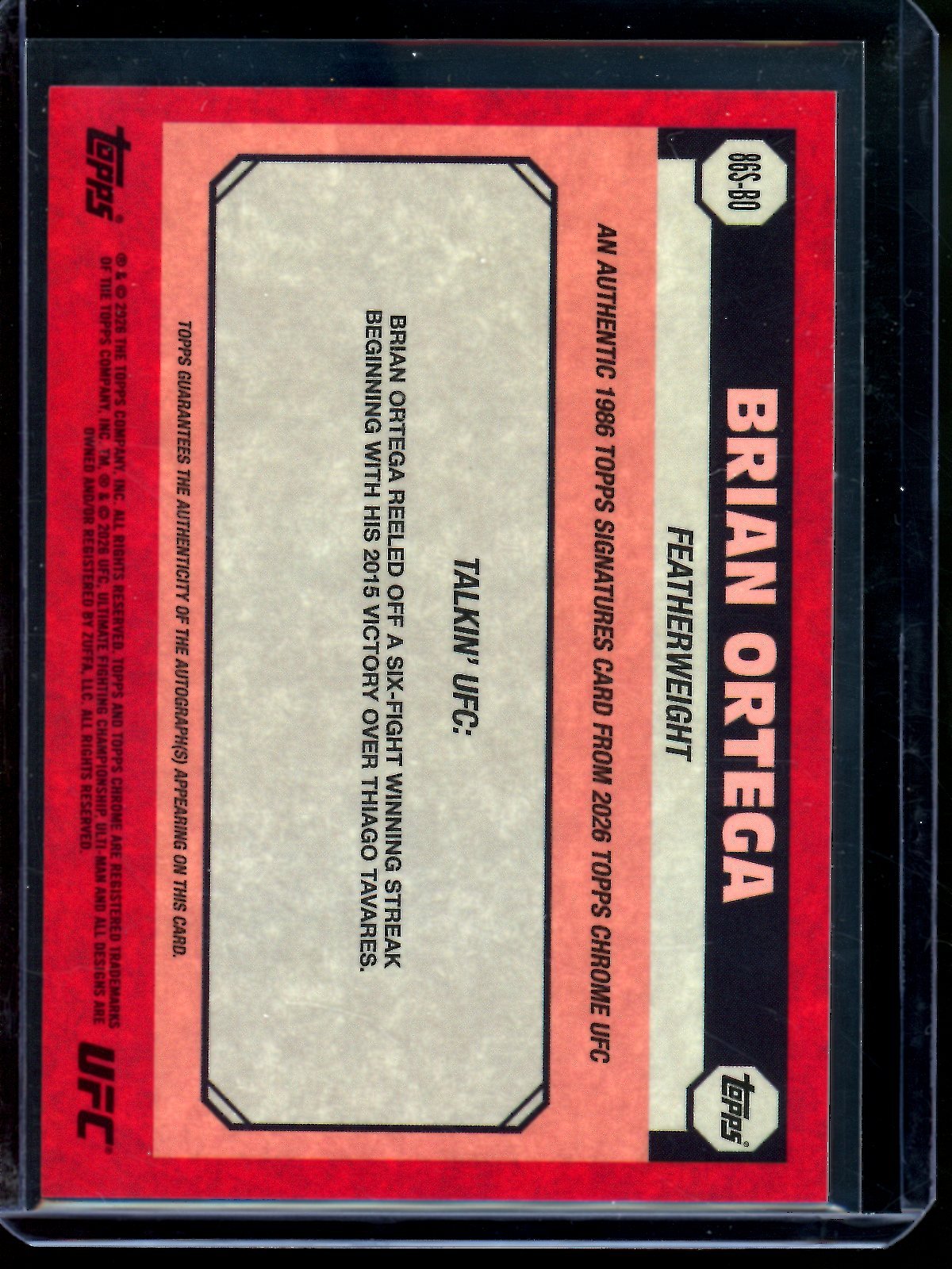 2026 Topps Chrome Brian Ortega Gold 1986 Autograph /50 - Trading Card Market