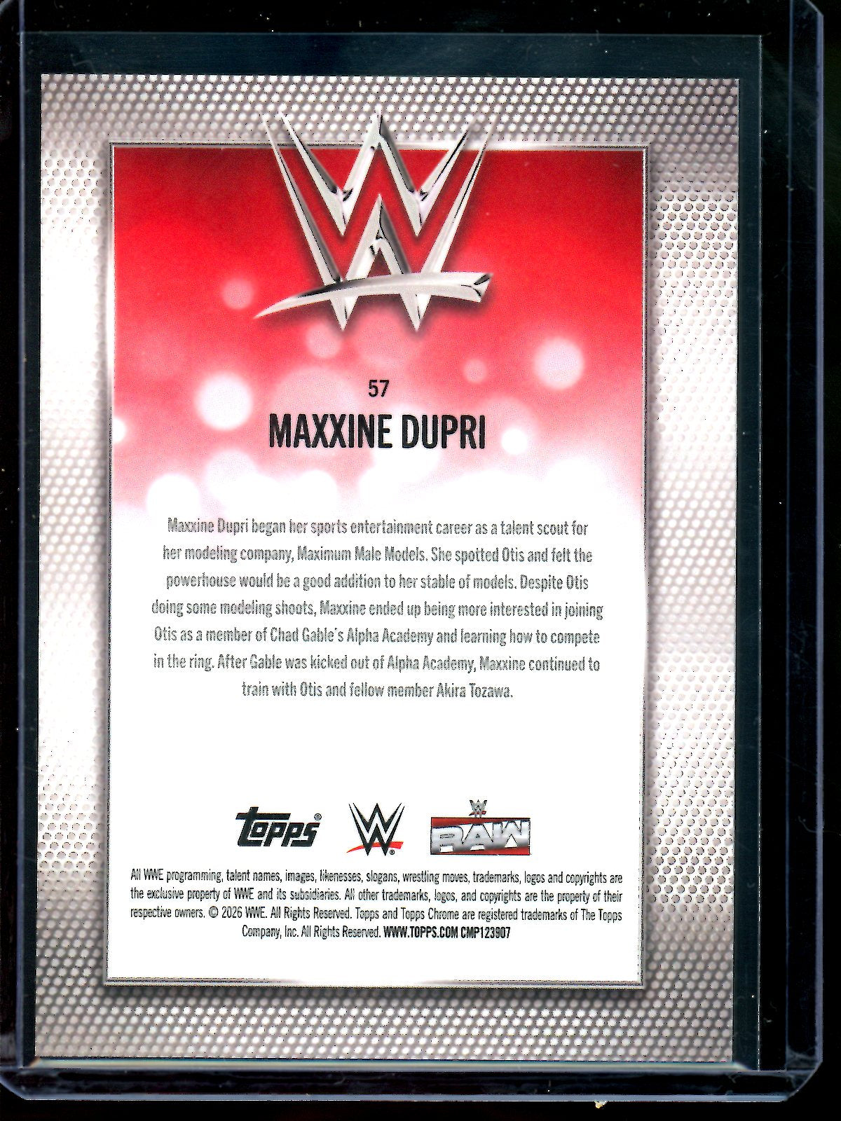 2026 Topps Sapphire Maxxine Dupri Orange Sapphire Refractor /25