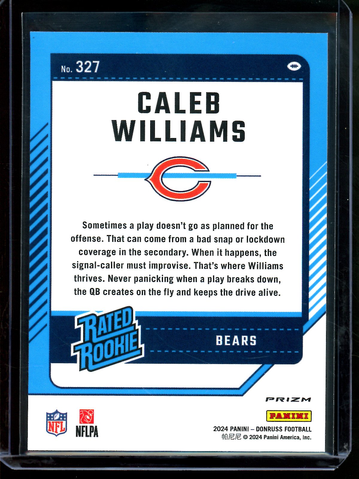 2024 Panini Optic Caleb Williams Pink Holo Rated Rookie (B) Bears