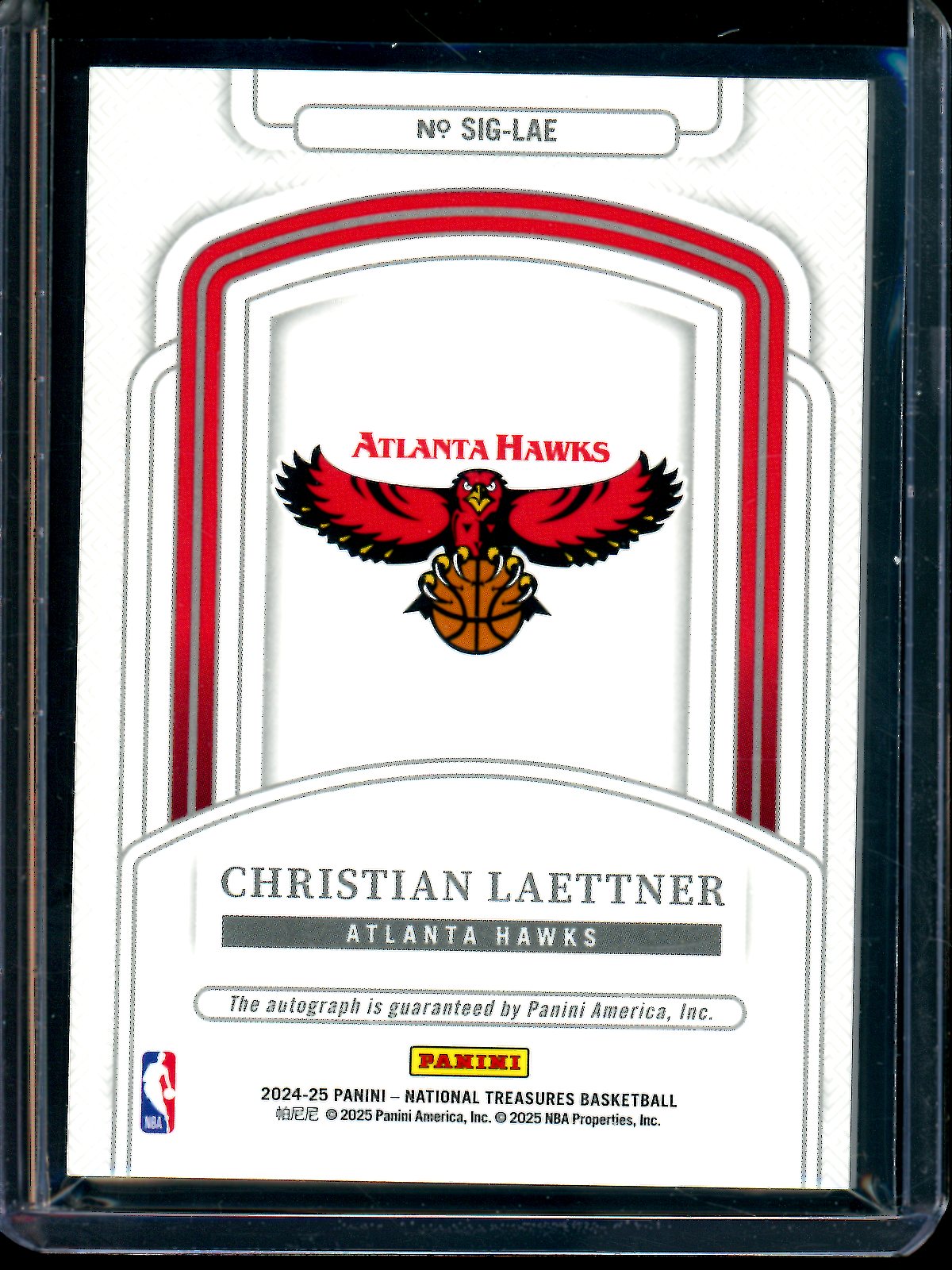 2025 Panini National Treasures Christian Laettner Autograph /75 Hawks