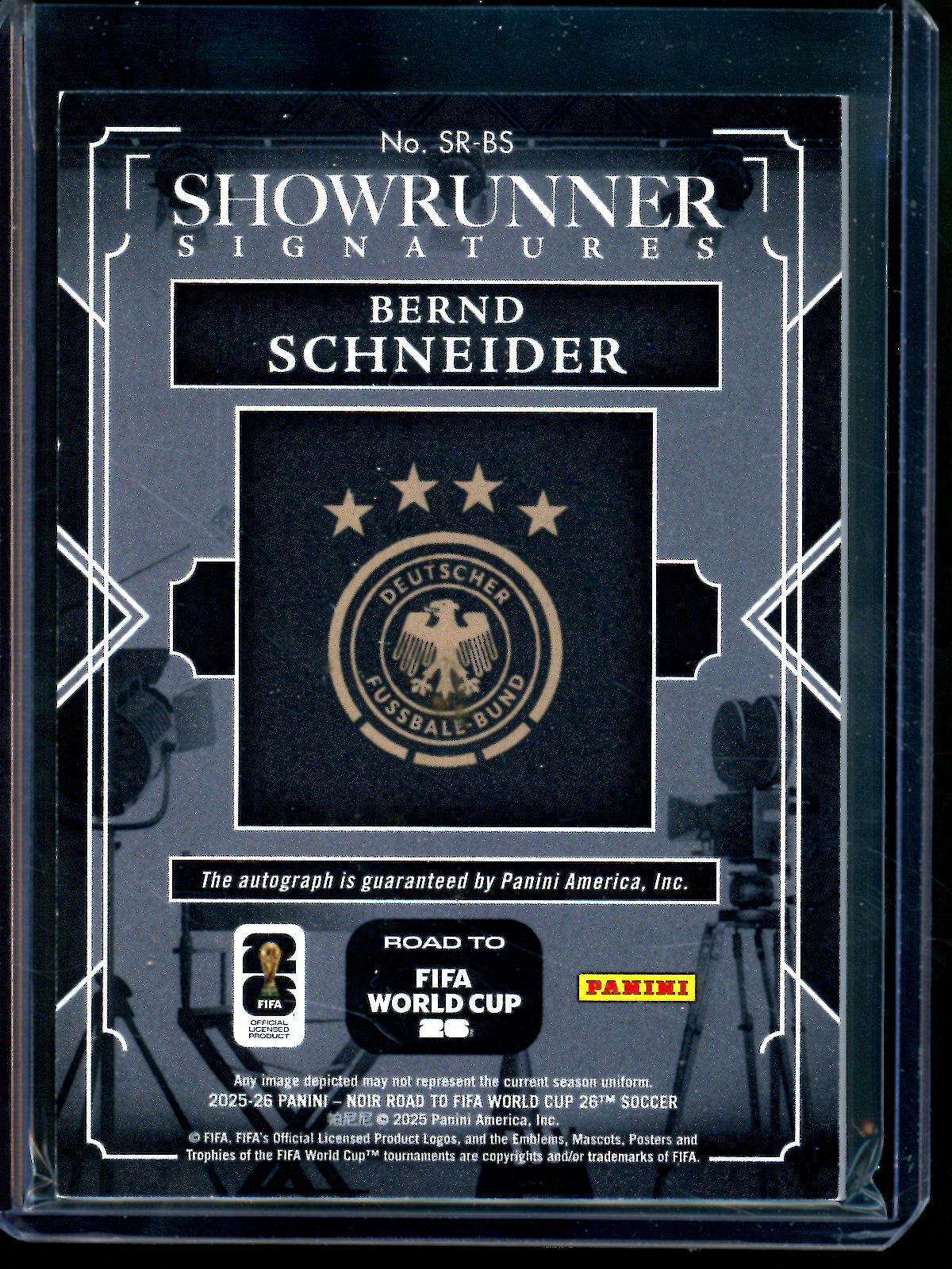 2025 Panini Noir Bernd Schneider Showrunner Autograph /49 Germany