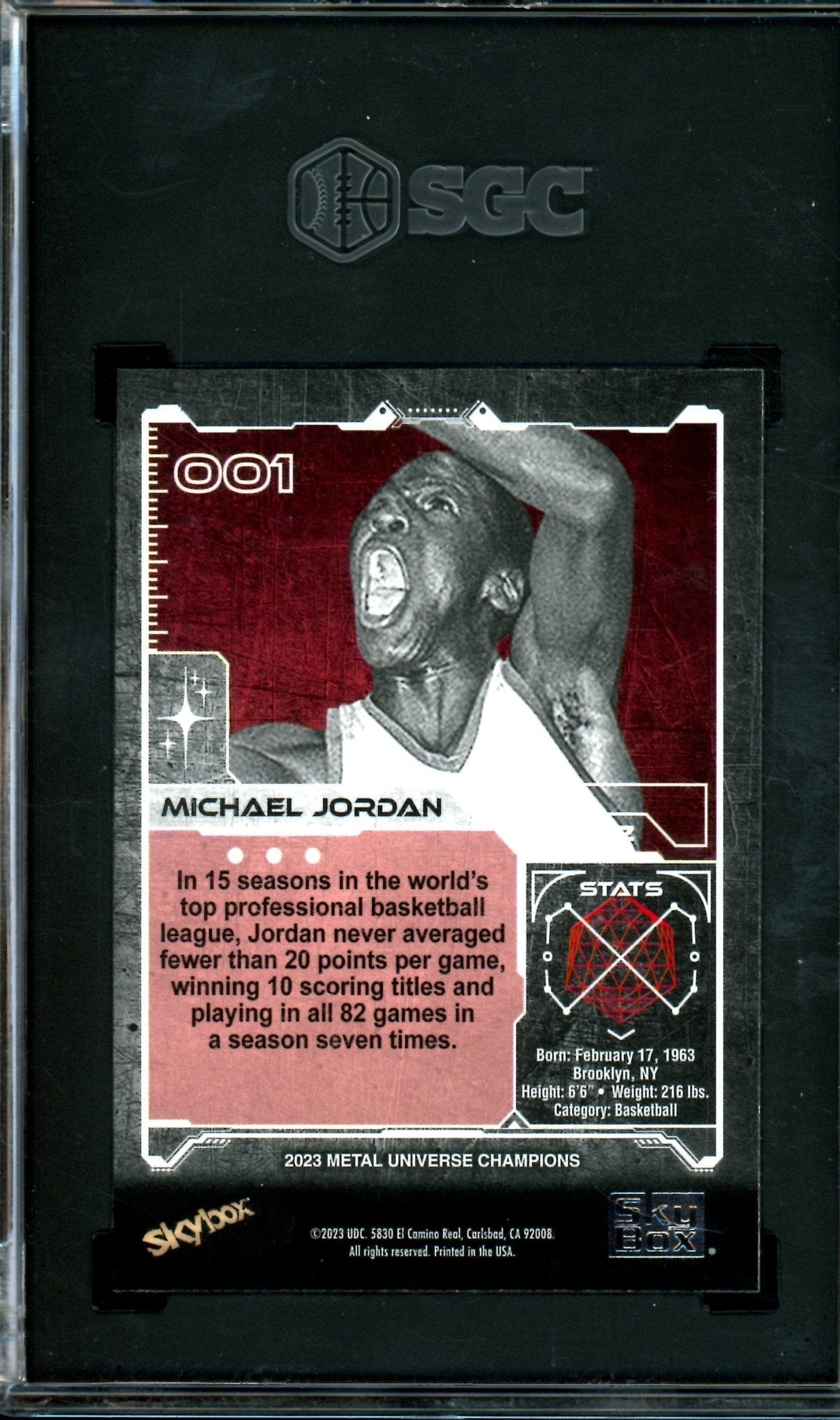 2023 Panini Skybox Michael Jordan 001 SGC 9.5 Bulls - Trading Card Market