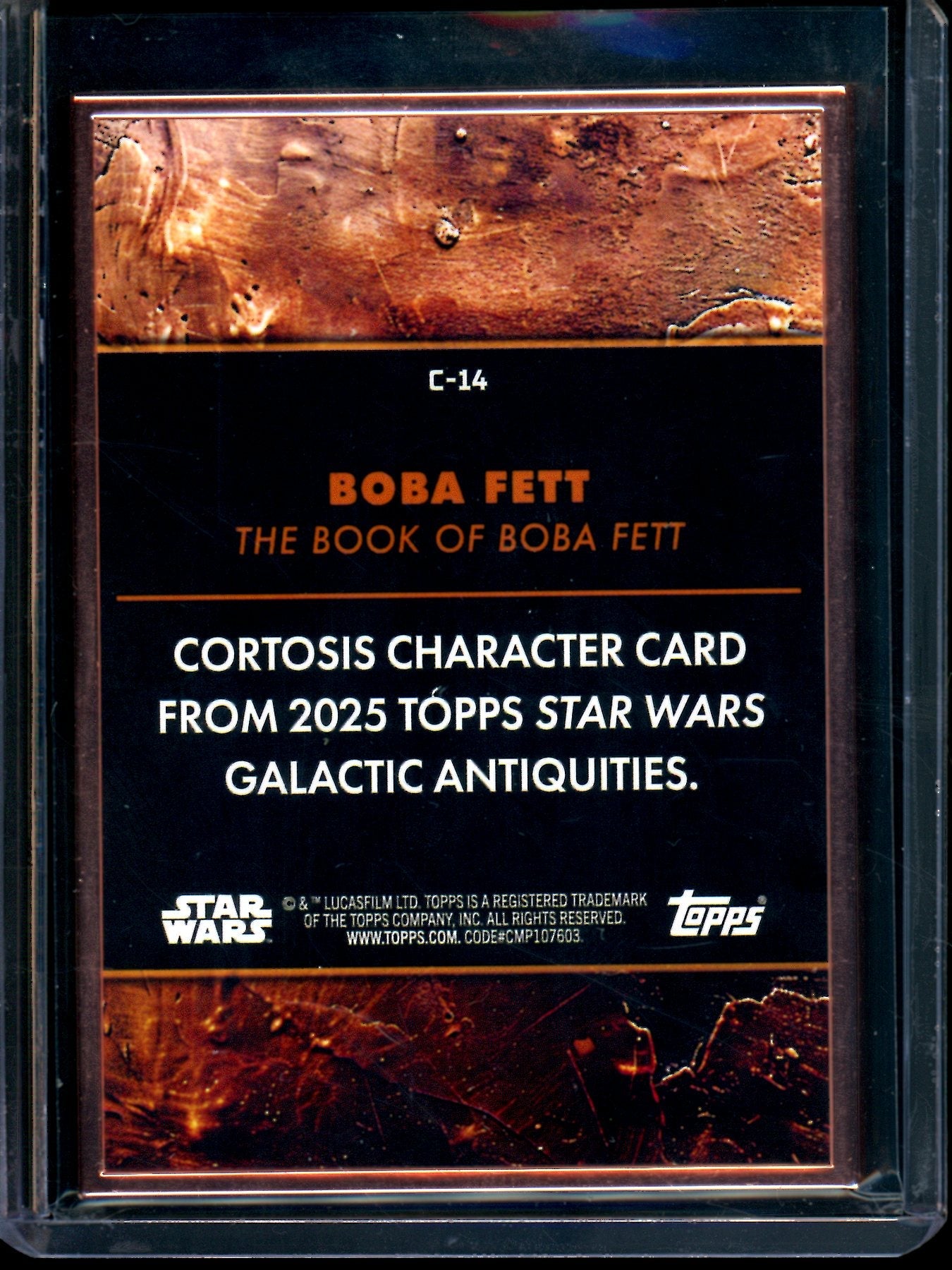 2025 Topps Smugglers Outpost Boba Fett Cortosis Character Card - Trading Card Market