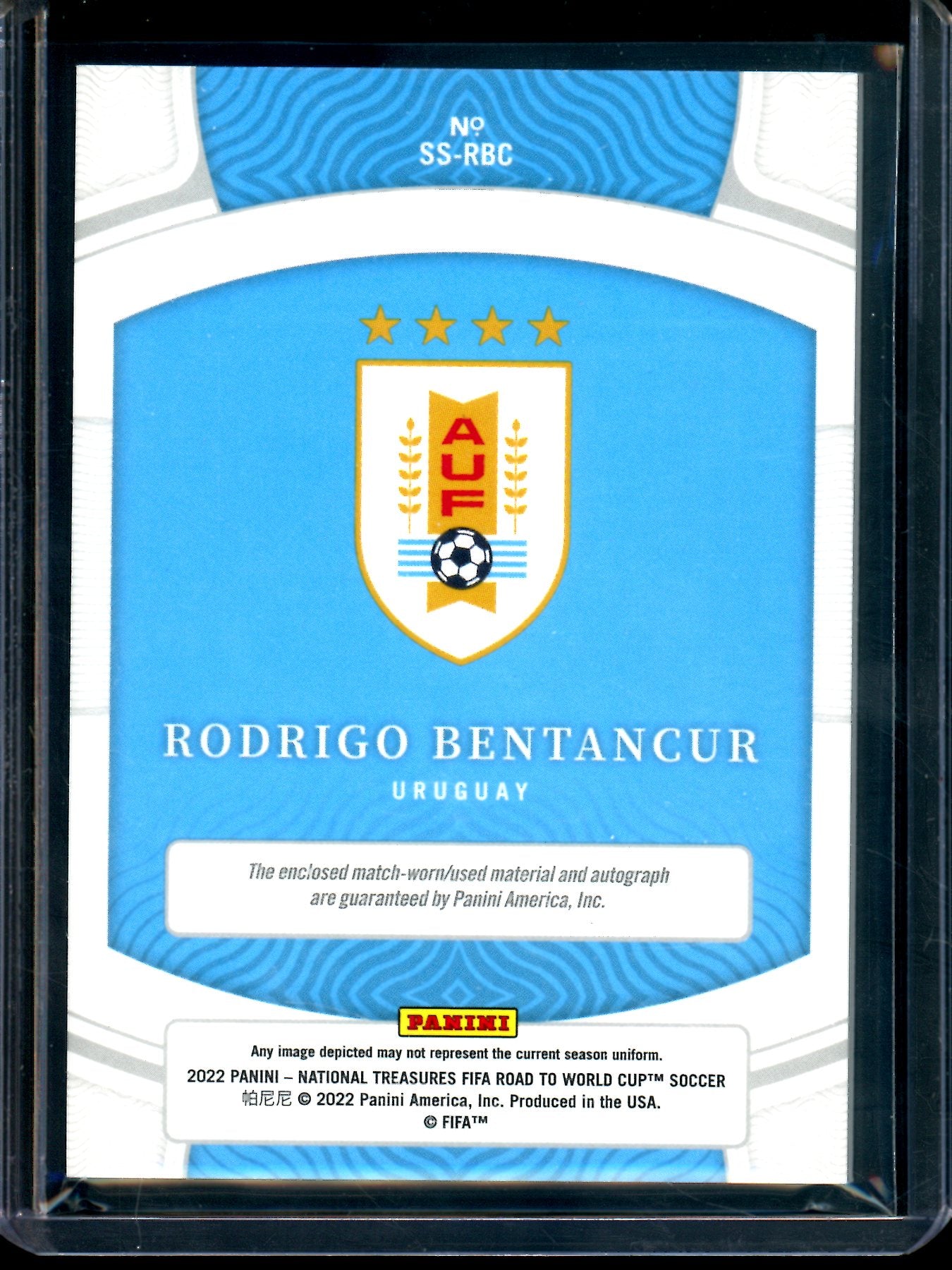 2022 Panini National Treasures Rodrigo Bentancur Patch Autograph /40 Uruguay