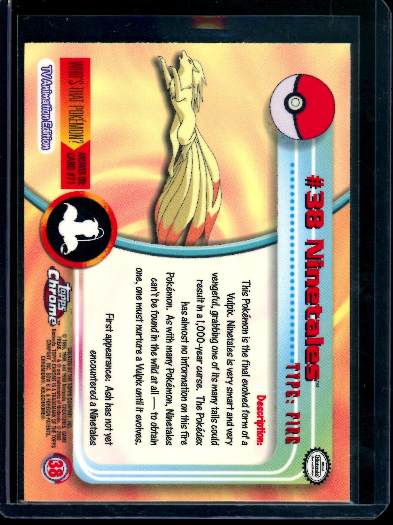 2000 Topps Chrome Ninetales #38