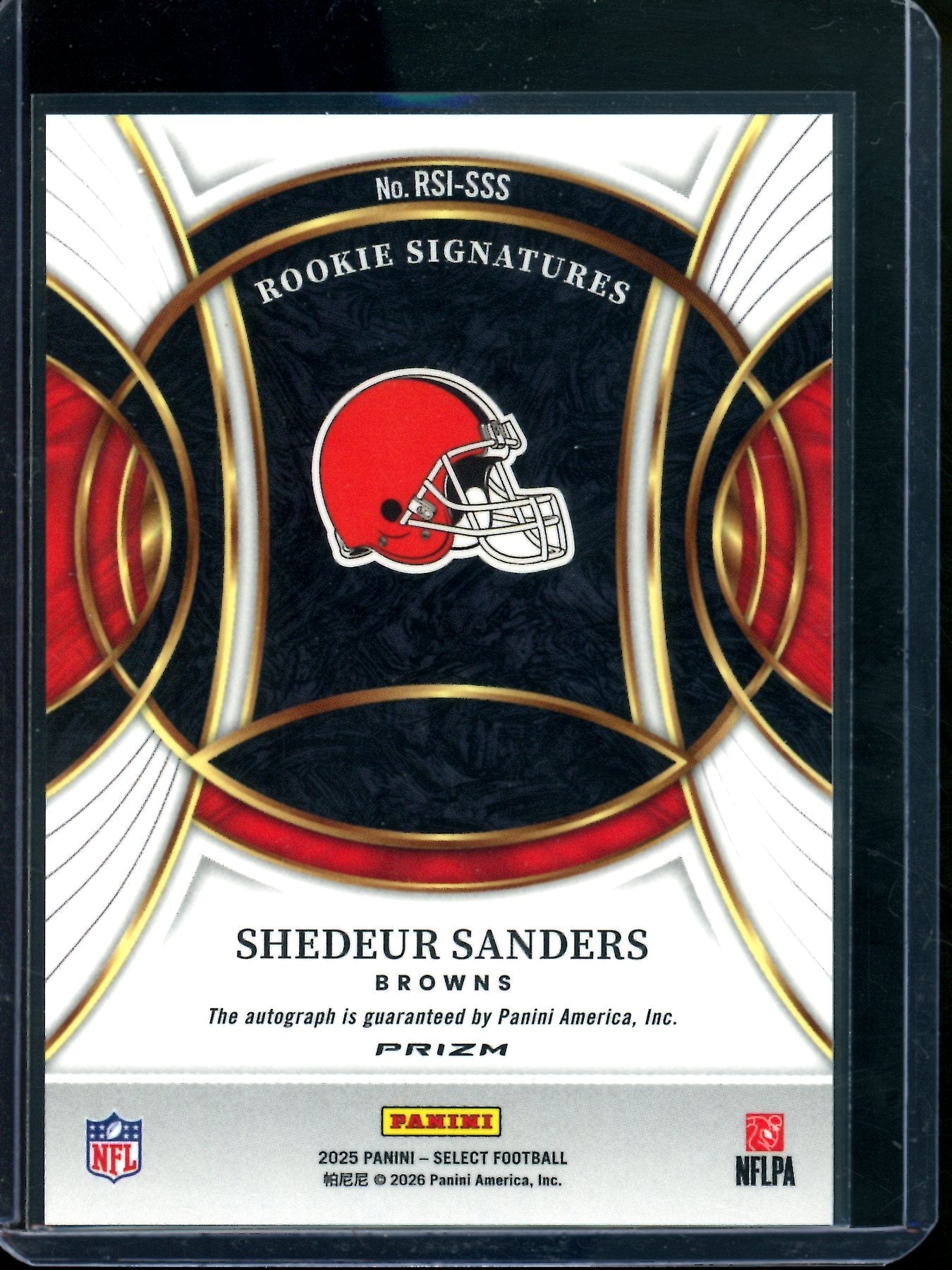 2025 Panini Select Shedeur Sanders Silver Rookie Autograph Browns