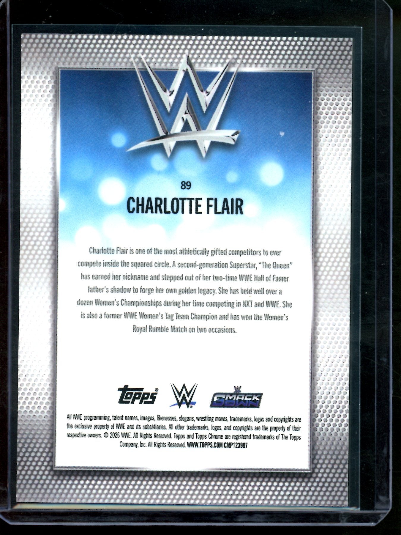 2026 Topps Chrome Charlotte Flair Gold Geometric Refractor /50