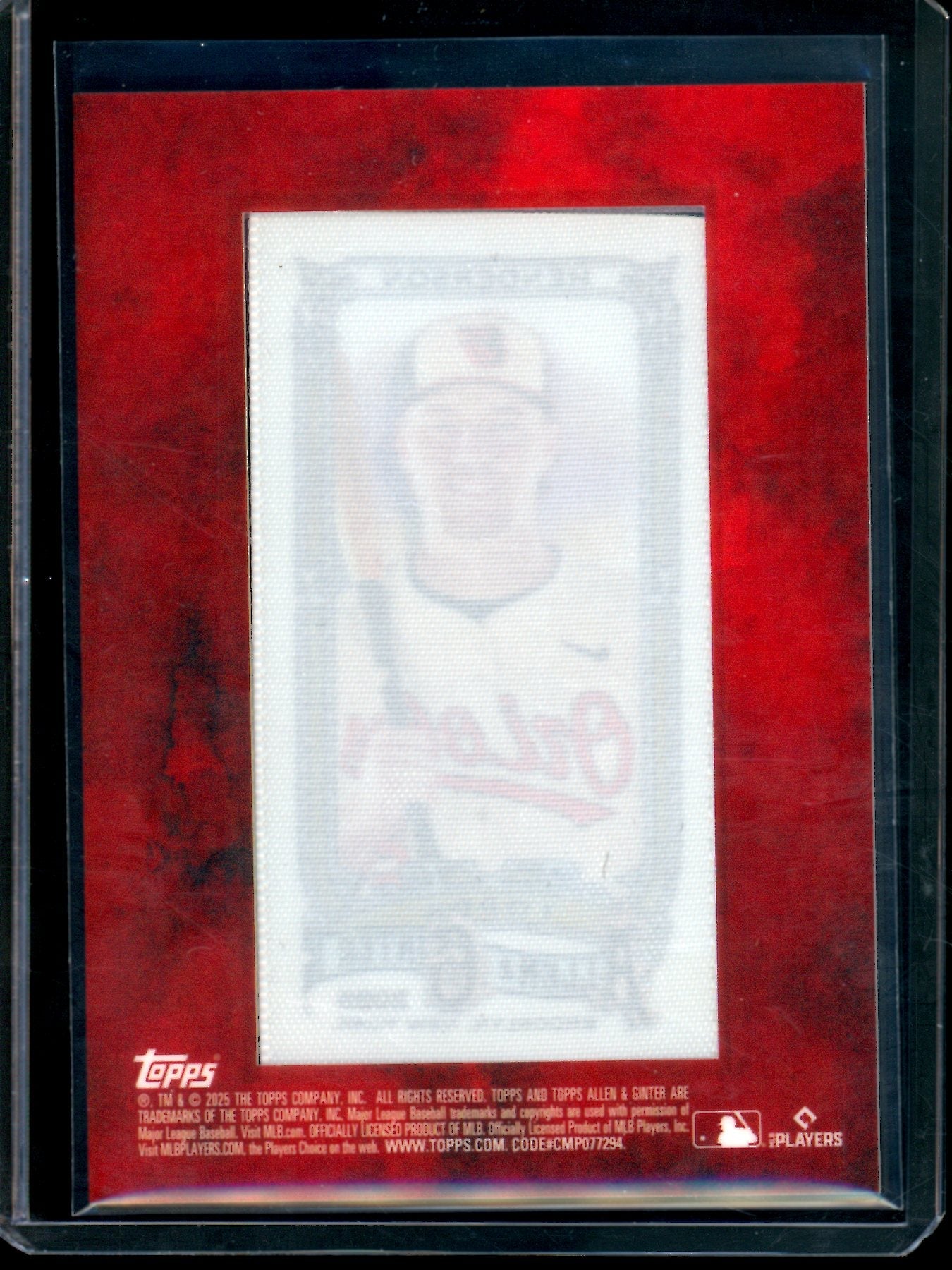 2025 Topps Allen and Ginter Gunnar Henderson Red Framed Fabric /10 Orioles