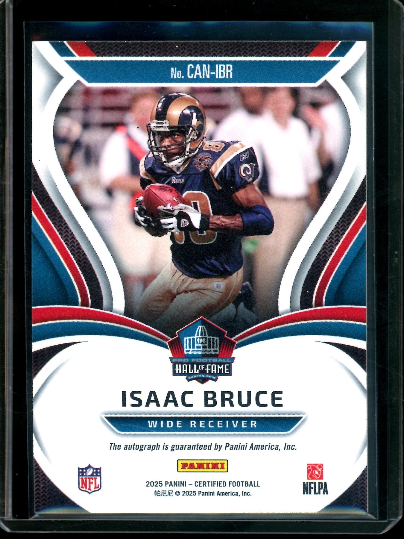 2025 Panini Certified Isaac Bruce Canton Certified Autograph /25 Rams
