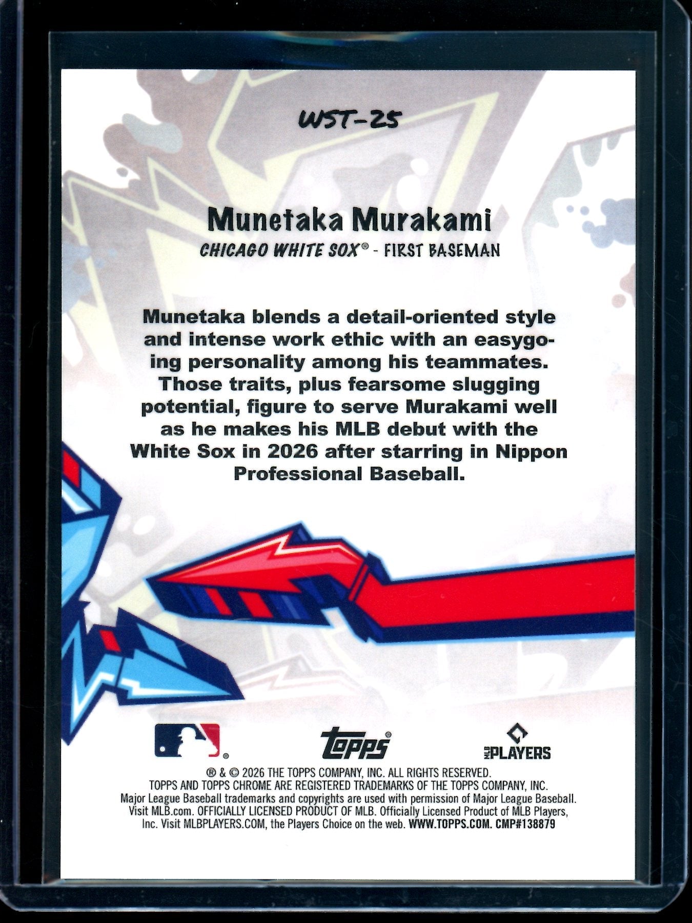 2026 Topps Chrome Munetaka Murakami Wild Style Rookie Green Refractor /99 White Sox