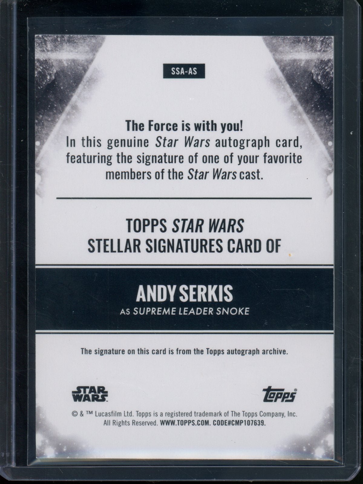 2025 Topps Star Wars Supreme Leader Snoke Gold Autograph /5 - Trading Card Market