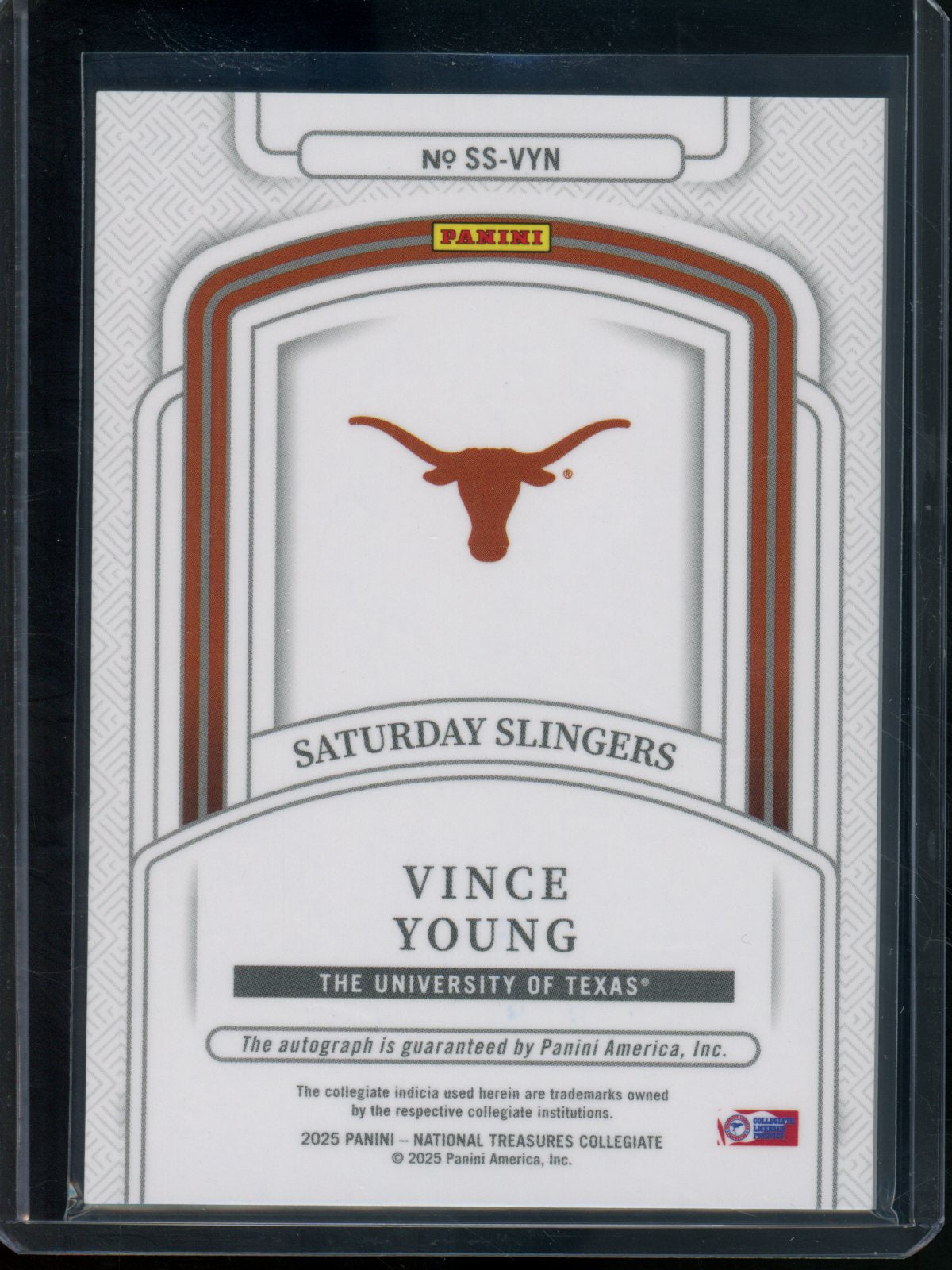 2025 Panini National Treasures Vince Young Autograph /99 Longhorns