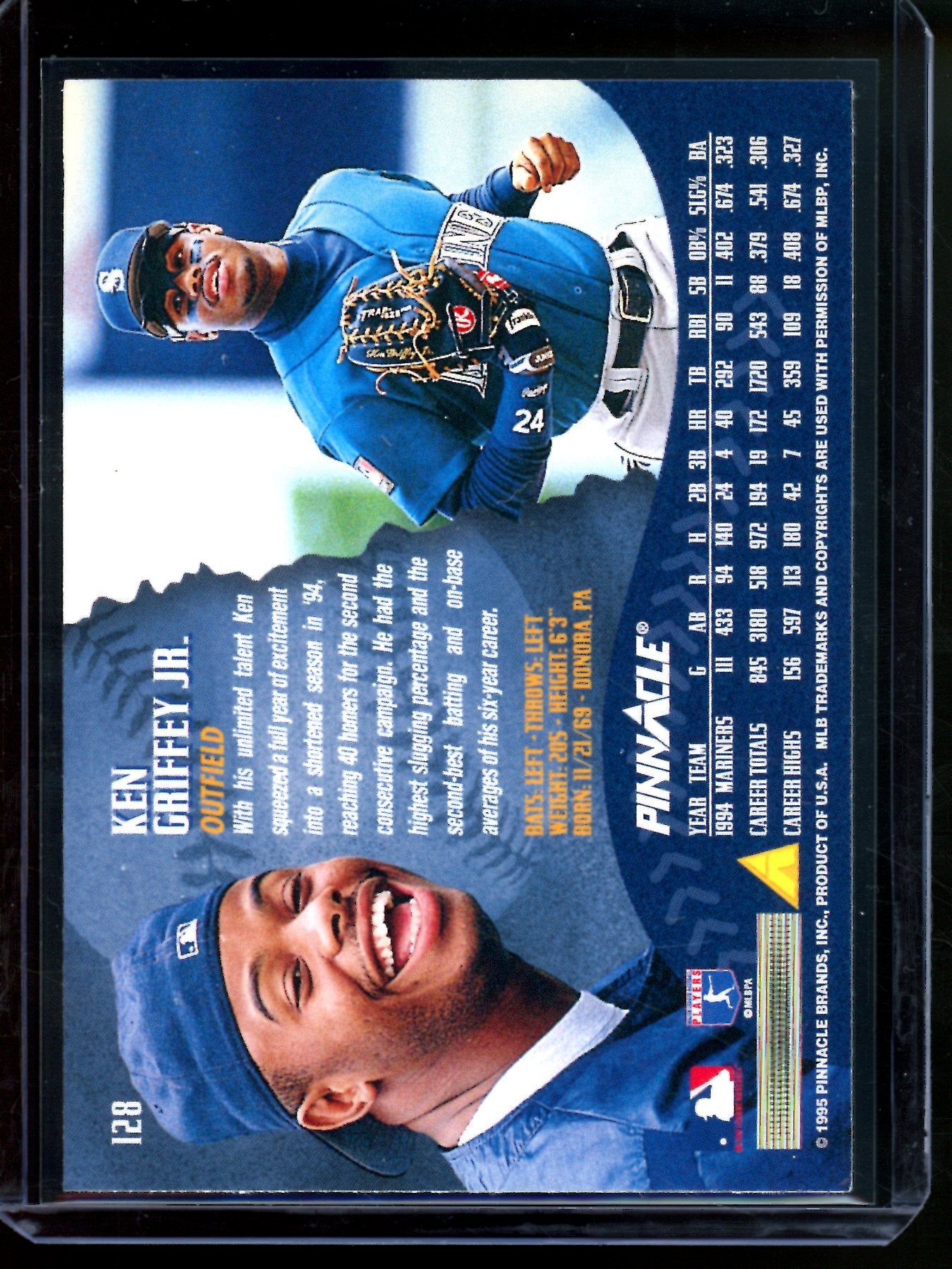1998 Pinnacle Pinnacle Ken Griffey Jr #128 Mariners