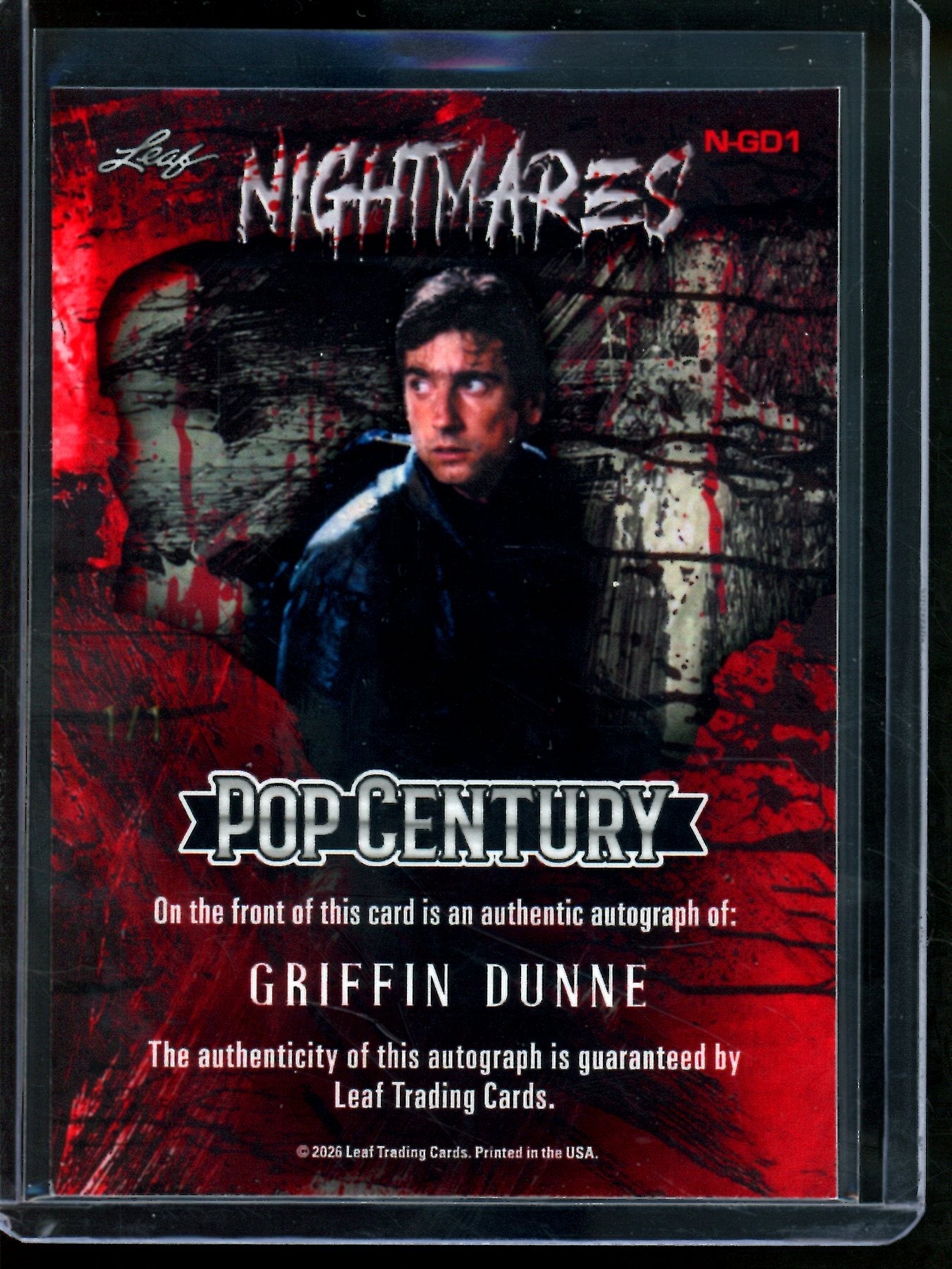 2026 Leaf Pop Century Griffin Dunne Nightmares Autograph 1/1 - Trading Card Market
