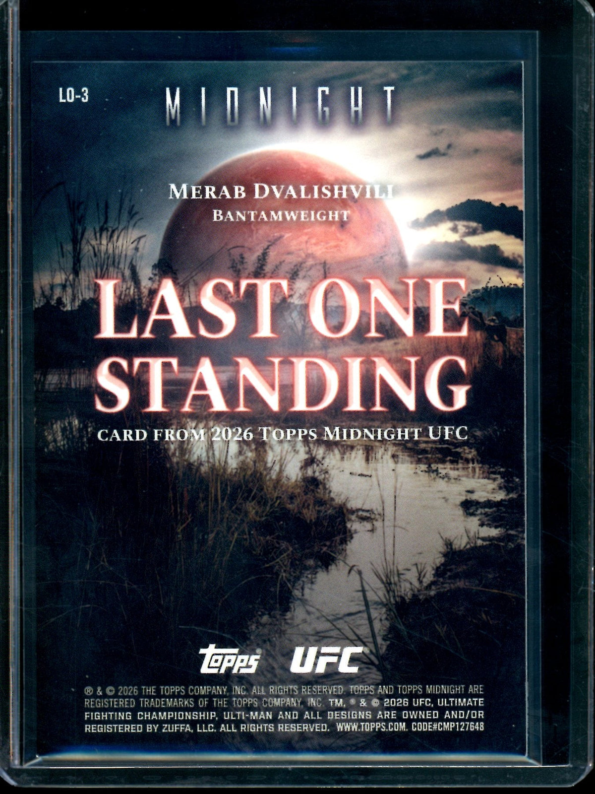 2026 Topps Midnight Merab Dvalishvili Last One Standing SP L0-3 - Trading Card Market