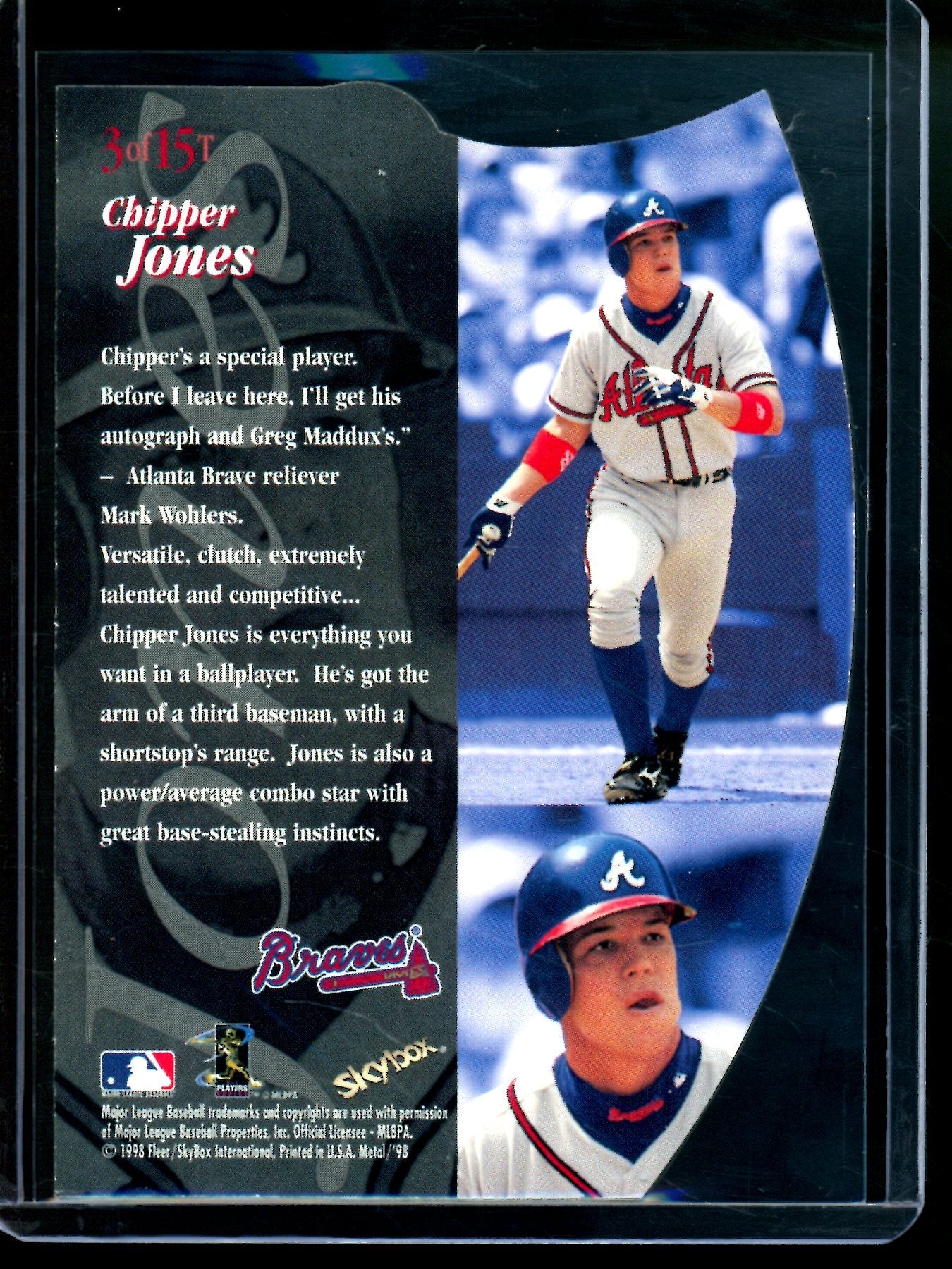 1998 Fleer Metal Chipper Jones Titanium Braves