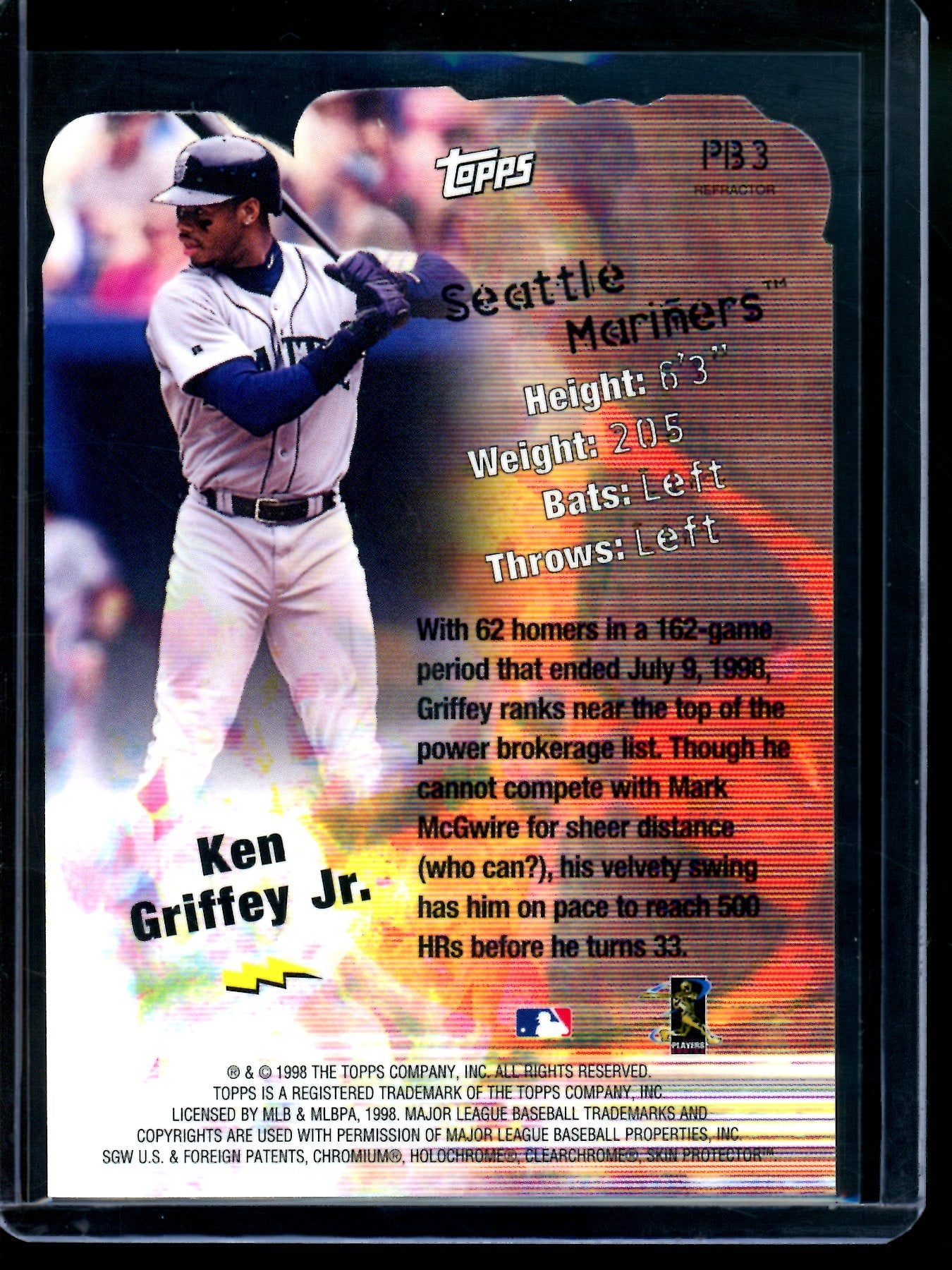 1998 Topps Chrome Ken Griffey Jr. Power Brokers Refractor Mariners