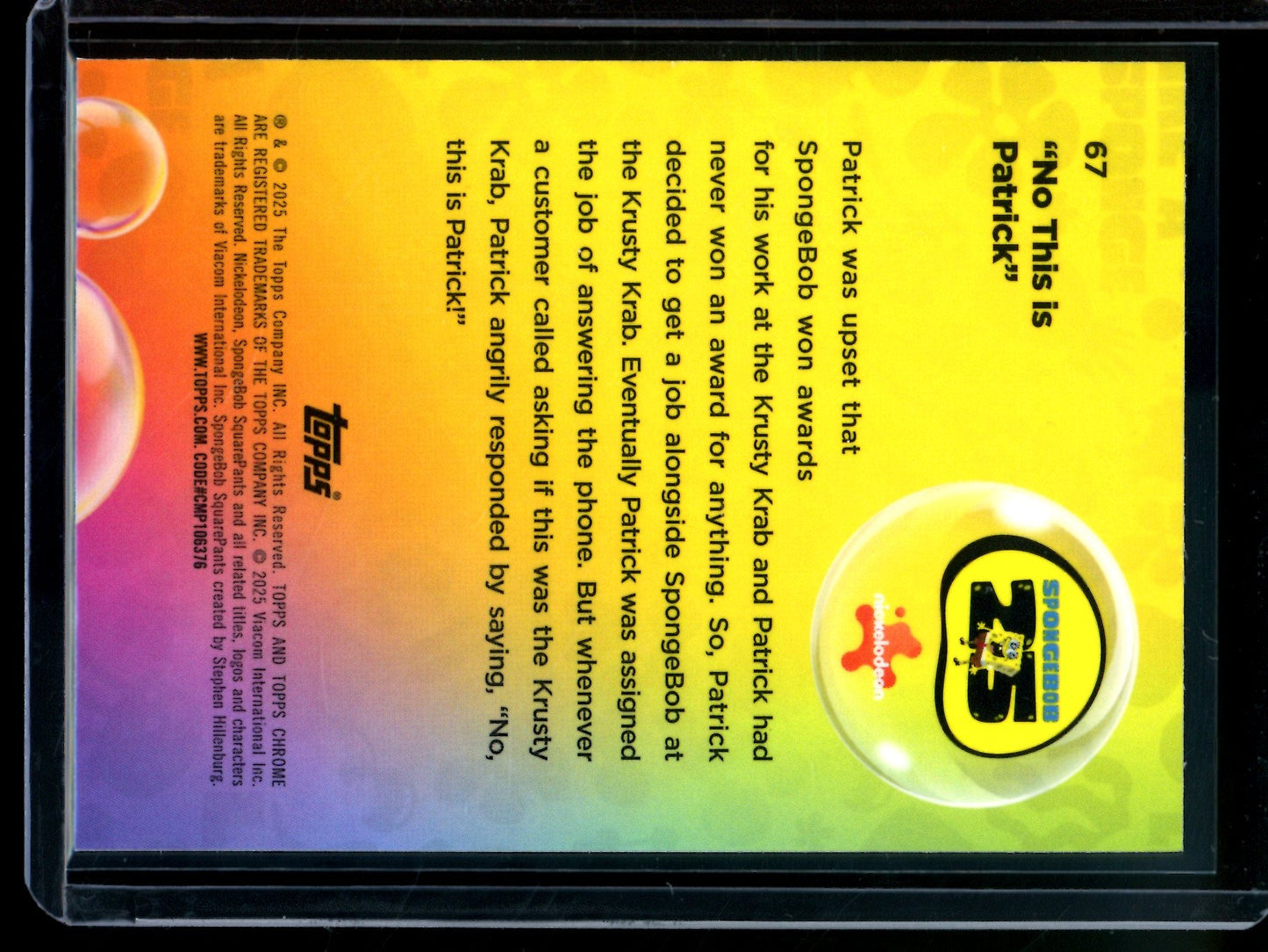 2025 Topps Chrome No This Is Patrick Blue Refractor /150