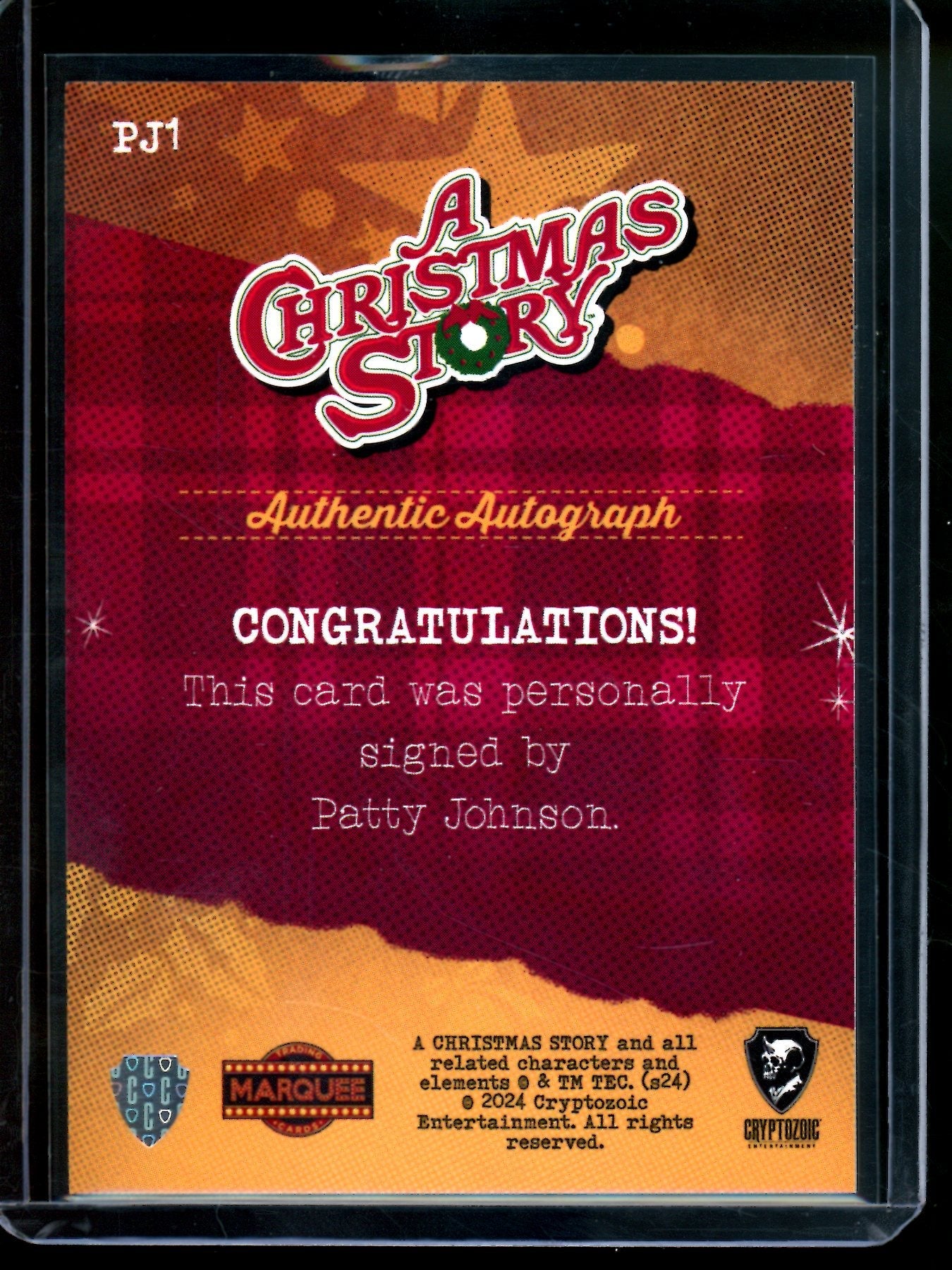 2024 Marquee Patty Johnson A Christmas Story Autograph /199