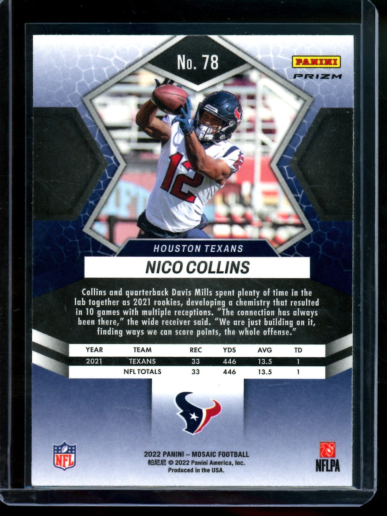 2022 Panini Mosaic Nico Collins Genesis SP Texans