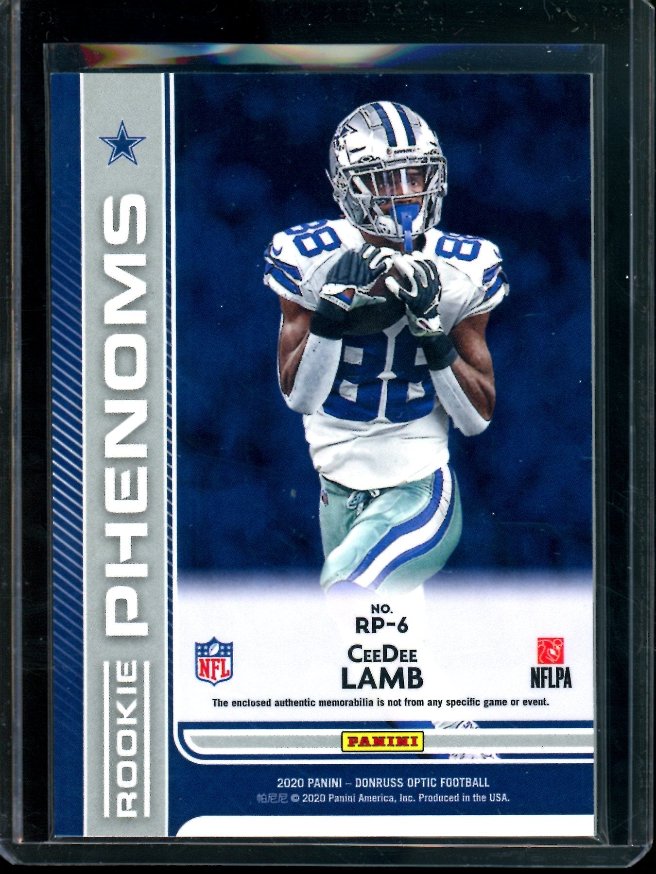 2020 Panini Optic CeeDee Lamb Rookie Phenoms Jersey Relic Holo Cowboys