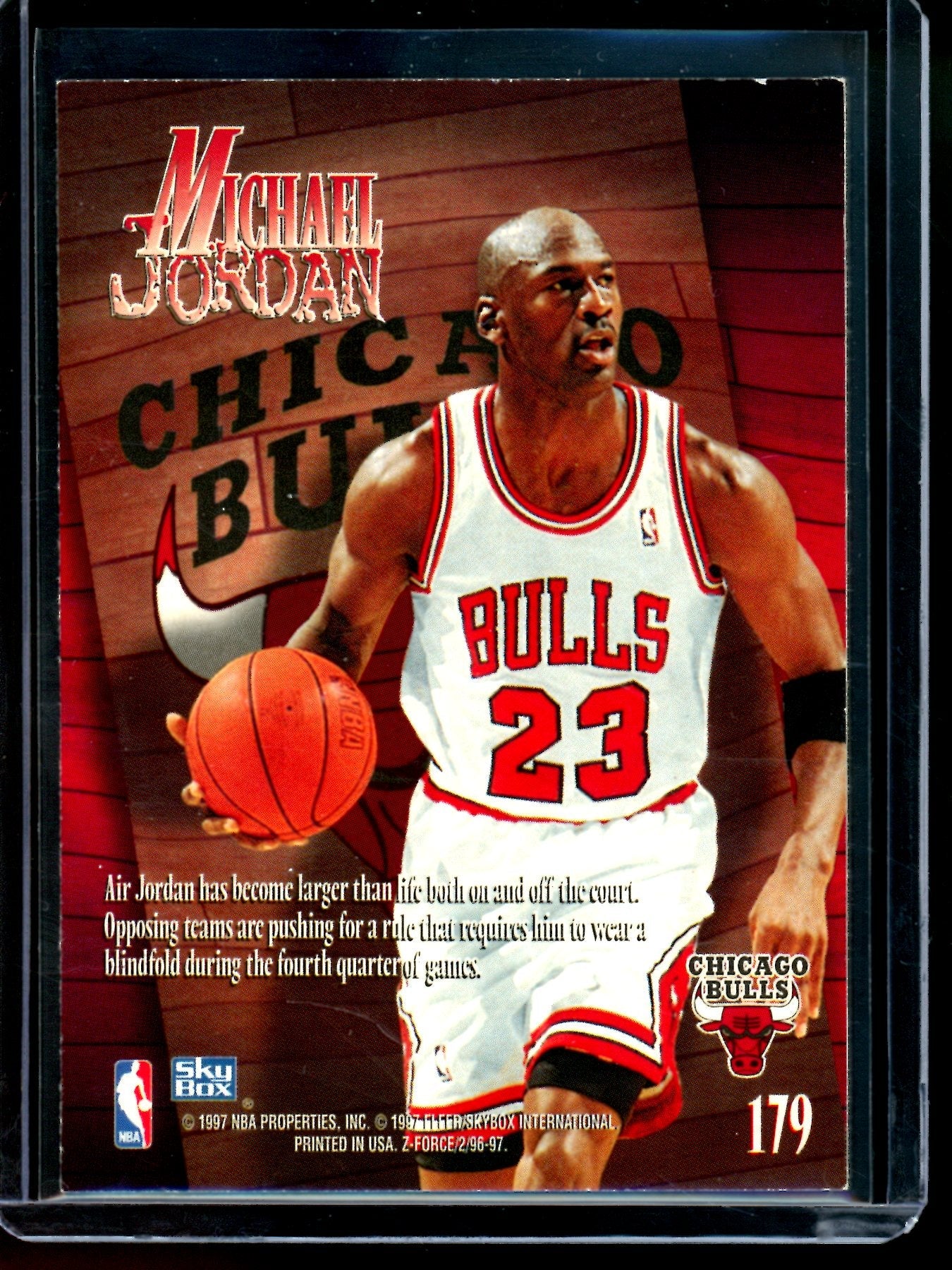1997 Skybox Michael Jordan Zupermen Z-Force Bulls