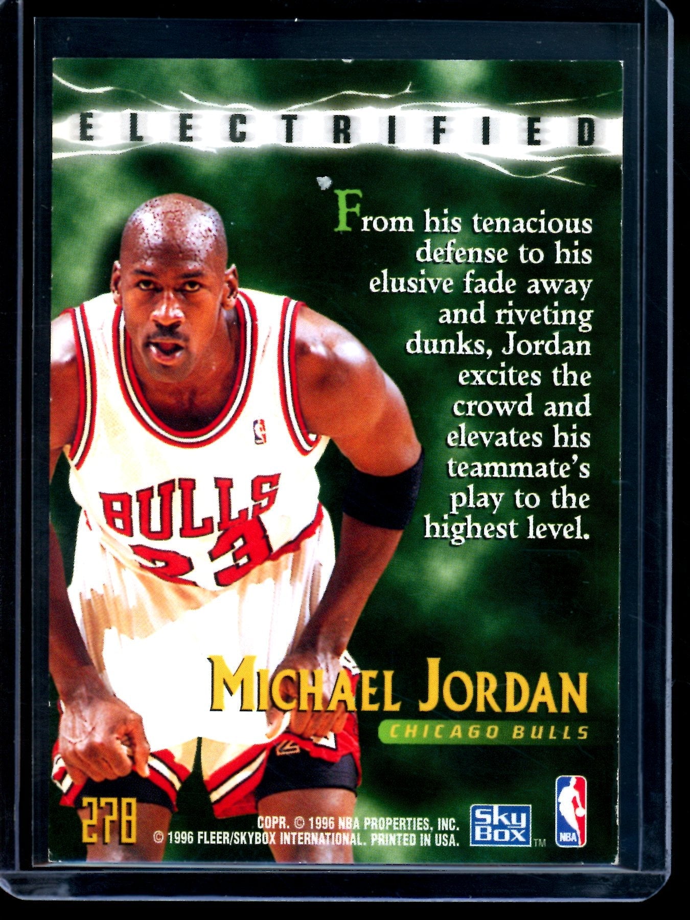 1996 Skybox Michael Jordan Electrified Bulls (Damaged)