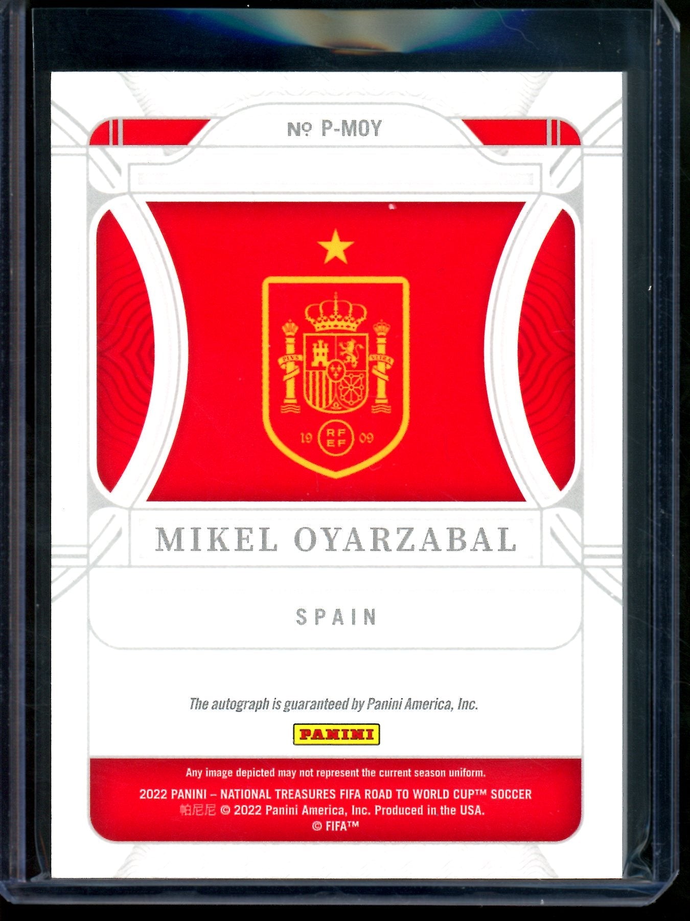 2022 Panini National Treasures Mikel Oyarzabal Penmanship Autograph /99 Spain