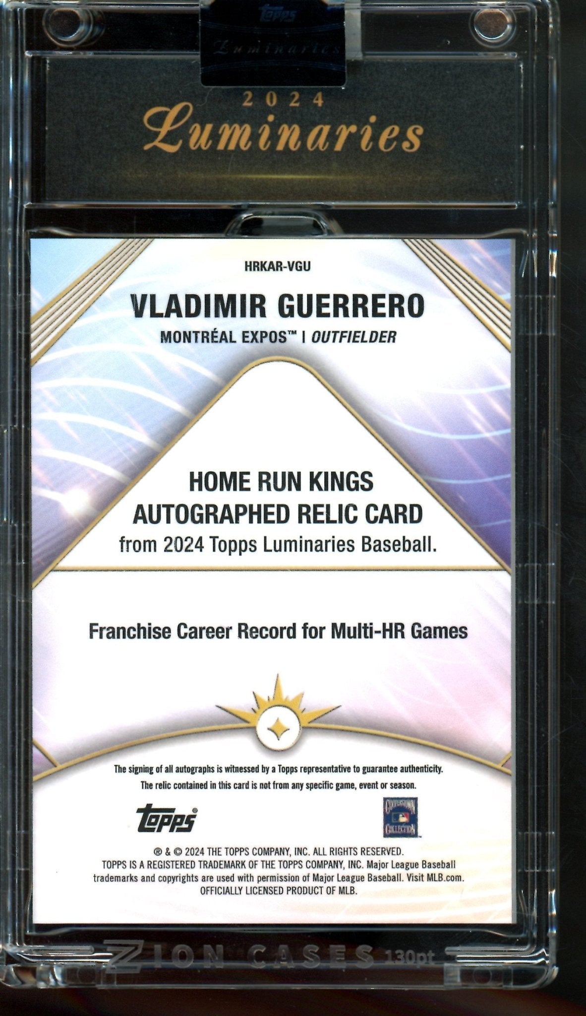 2024 Topps Luminaries Vladimir Guerrero 8x2 Blue Autograph /10 Expos - Trading Card Market
