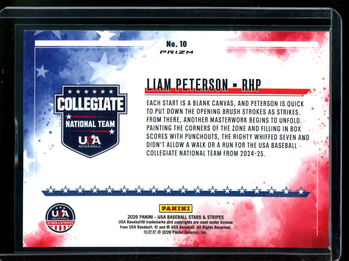 2026 Panini Prizm Liam Peterson Colorblast SSP - Trading Card Market
