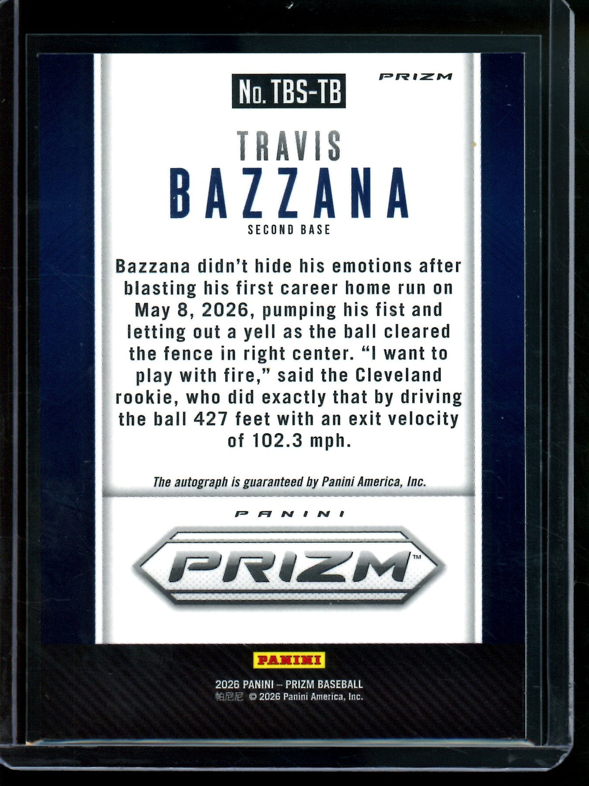 2026 Panini Prizm Travis Bazzana Rookie Autograph Guardians (B) - Trading Card Market