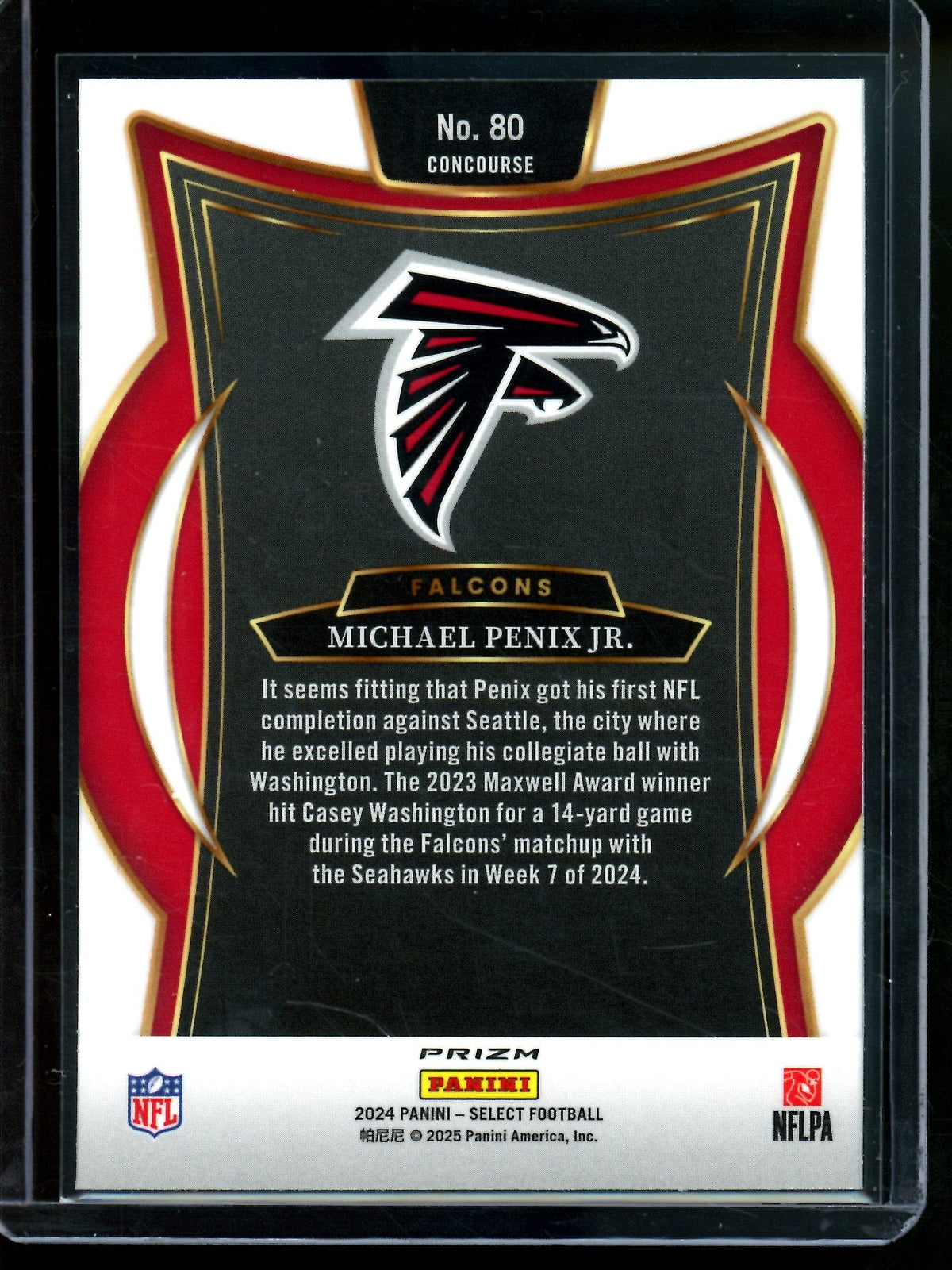 2024 Panini Select Michael Penix Jr. Zebra Rookie SP Falcons - Trading Card Market