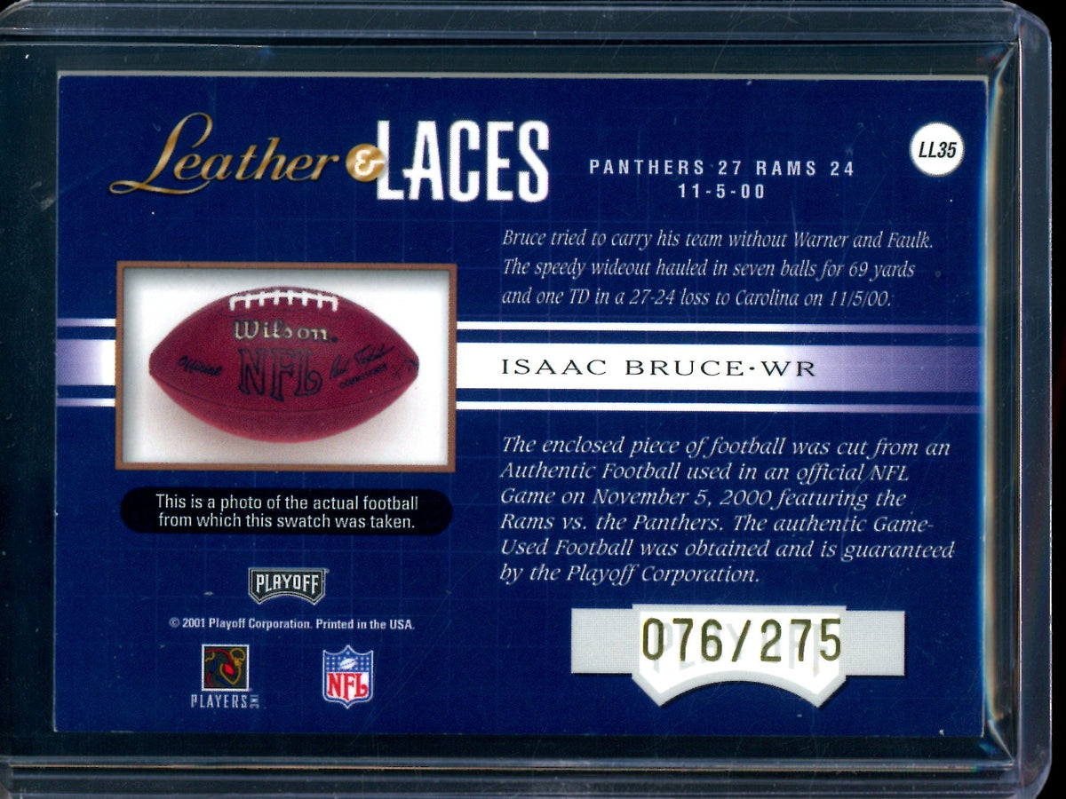 2001 Panini Absolute Isaac Bruce Leather & Laces Football Relic /275 Rams - Trading Card Market