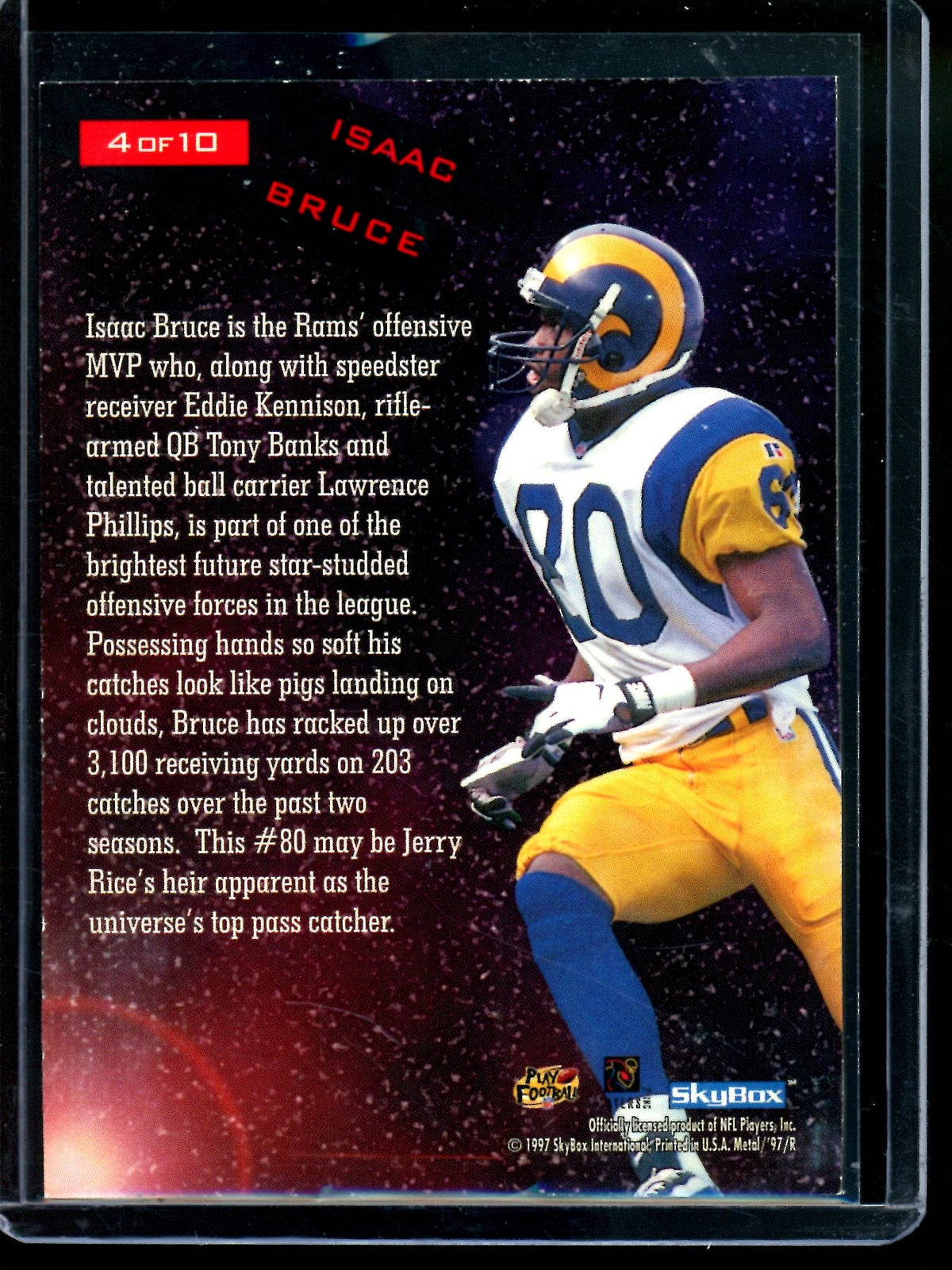 1997 Fleer Metal Isaac Bruce Gold Universe Rams - Trading Card Market