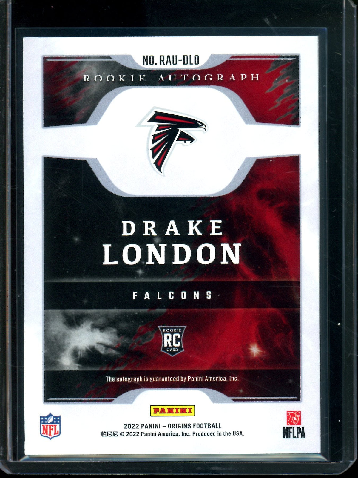 2022 Panini Origins Drake London Rookie Autograph /99 Falcons - Trading Card Market