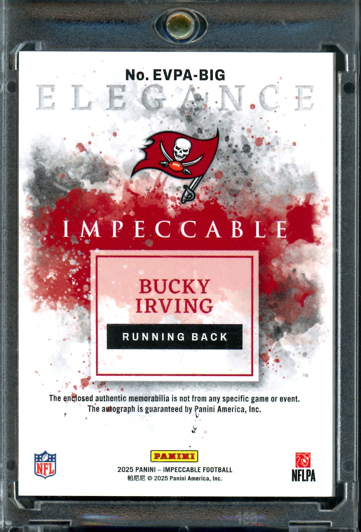 2025 Panini Impeccable Bucky Irving Elegance Patch Autograph /75 Buccaneers - Trading Card Market