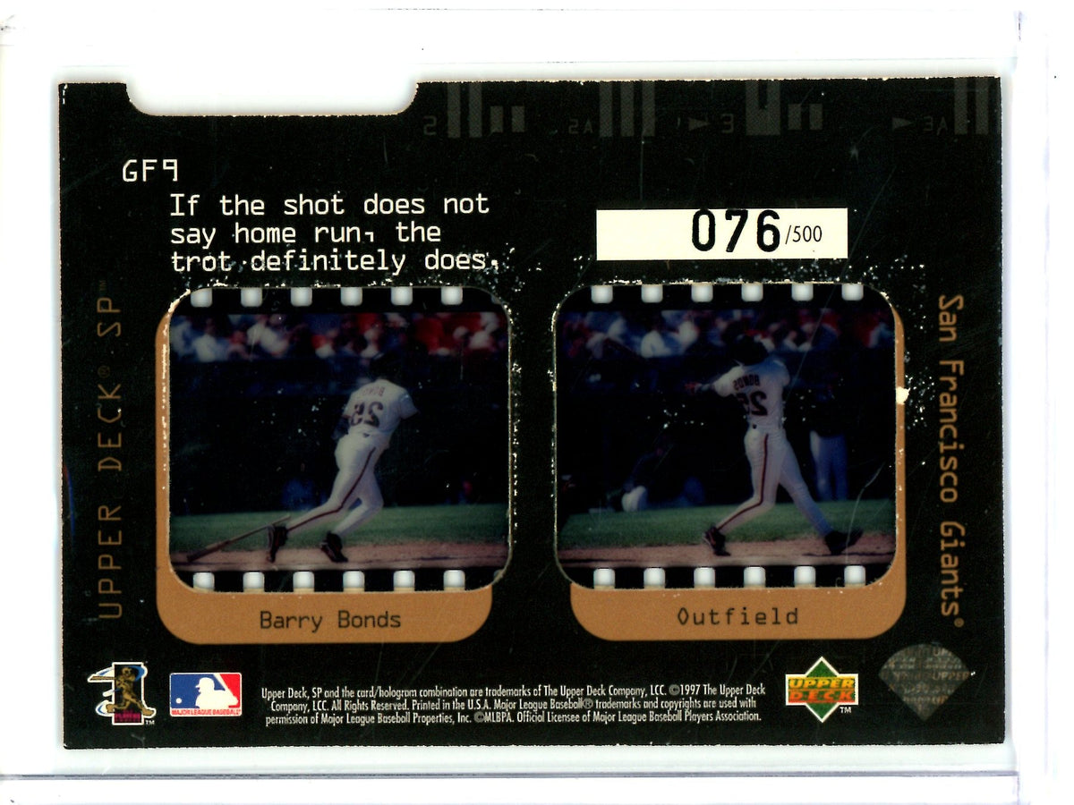1997 Upper Deck SP Barry Bonds Game Film Die-Cut /500 Giants - Trading Card Market