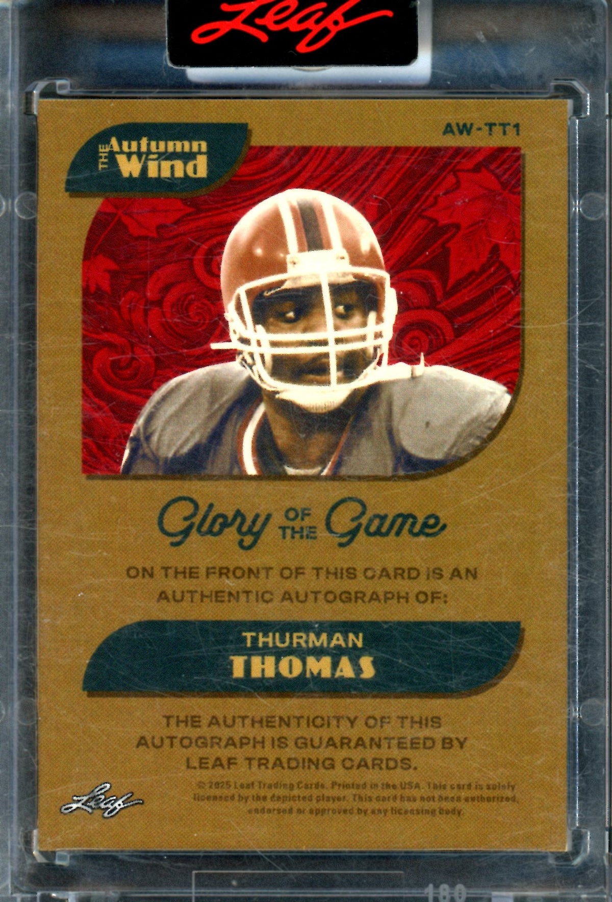 2025 Leaf Glory of the Game Thurman Thomas Encased Autograph /35 Bills - Trading Card Market