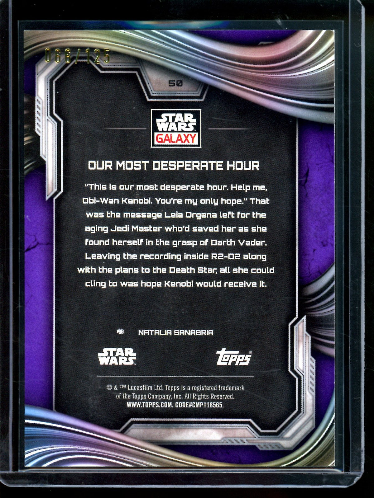 2026 Topps Galaxy Our Most Desperate Hour /125 #50