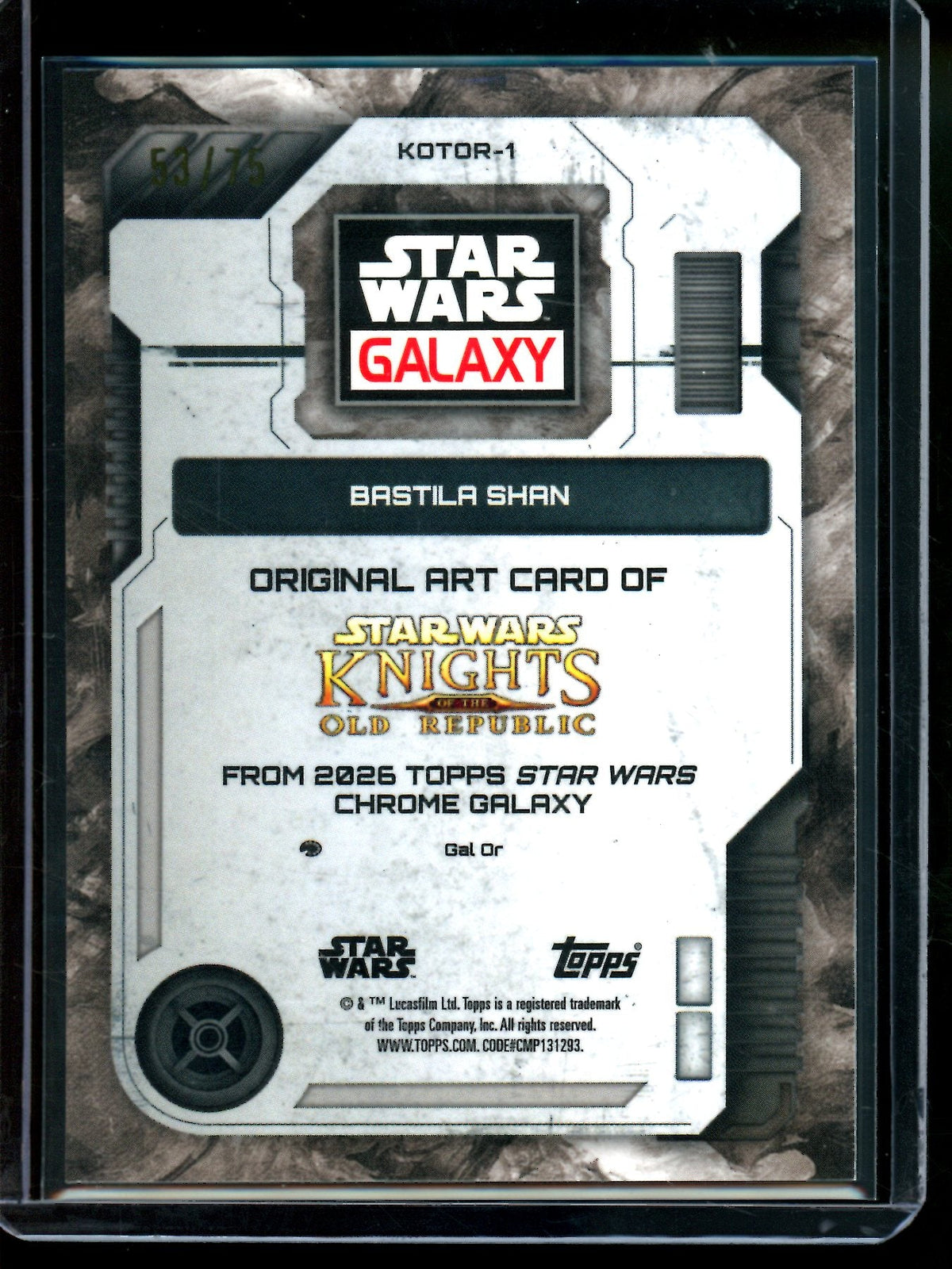 2026 Topps Galaxy Bastila Shan /75 #Kotor-1