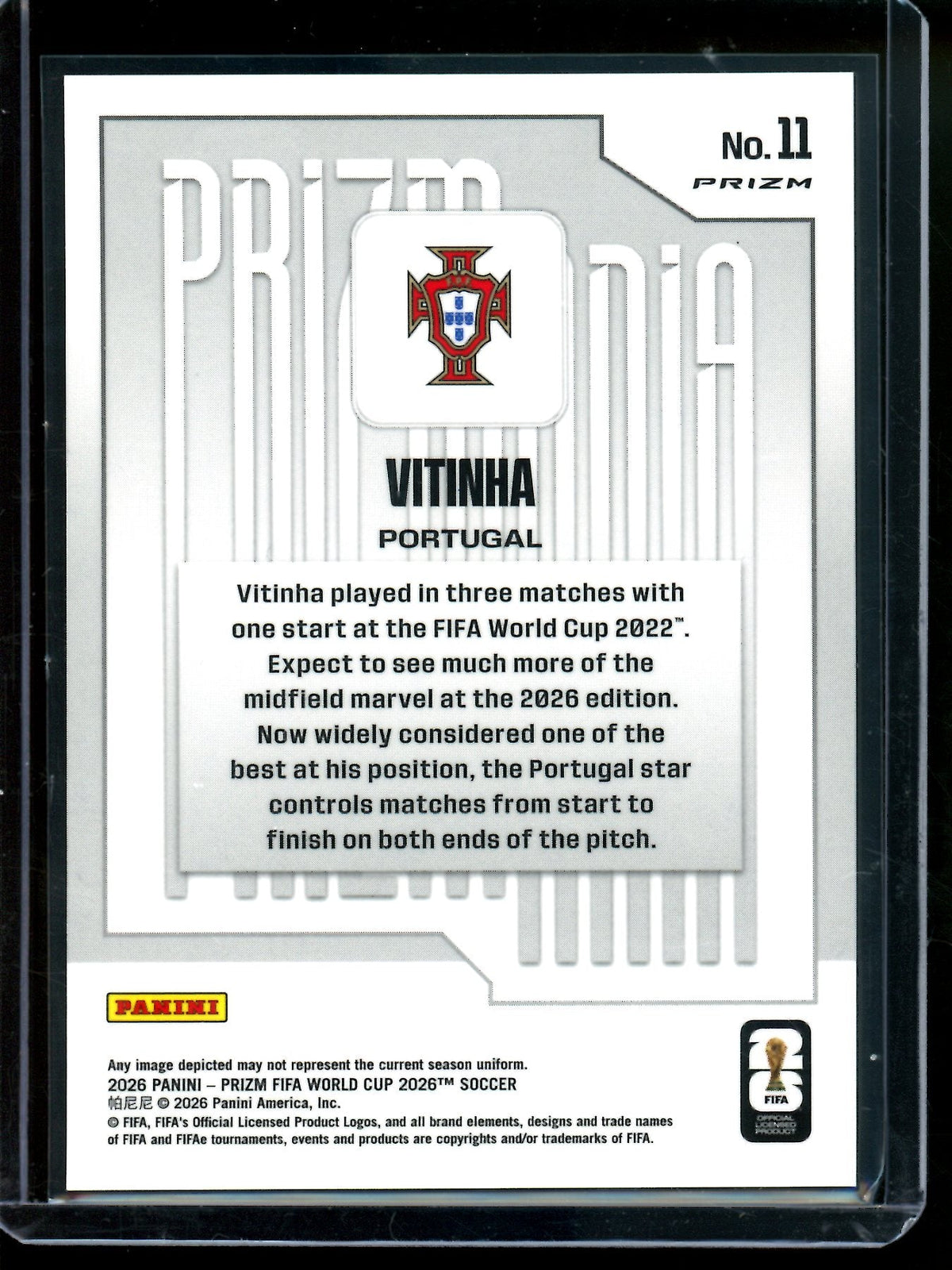 2026 Panini Prizm Vitinha Prizmania Case Hit Portugal